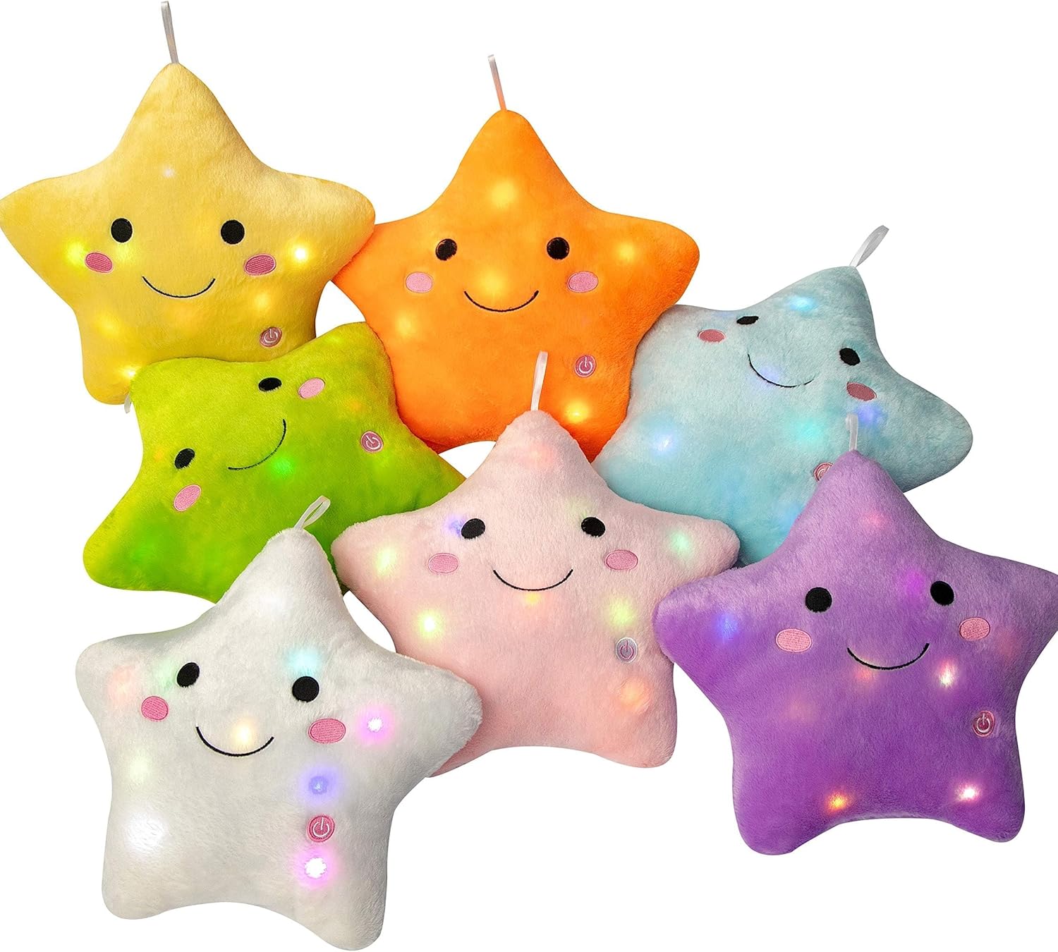 DearSun 13 Twinkle Star Plush Pillow Night Light