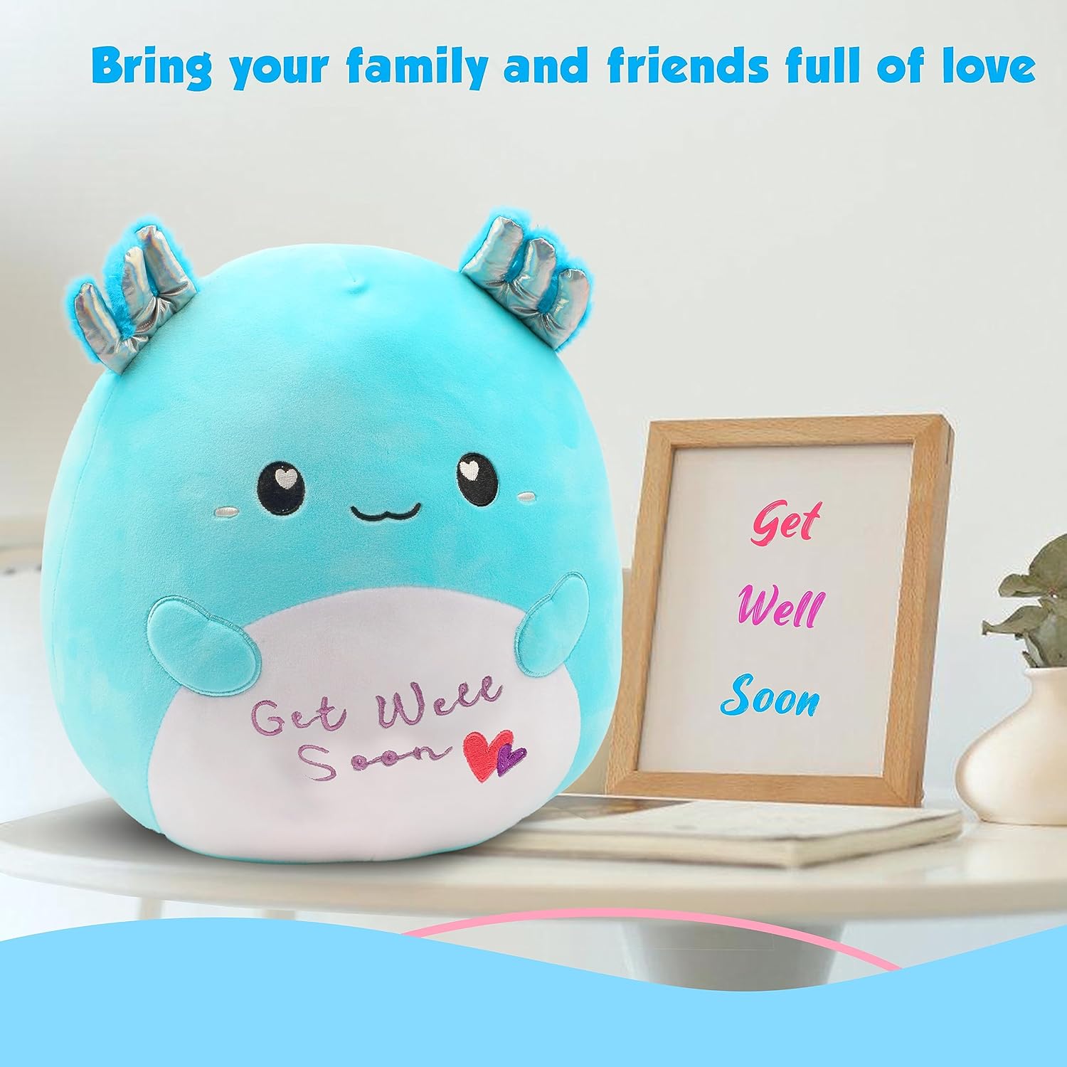 Easfan 13 Axolotl Plush Pillow Get Well Soon Gift