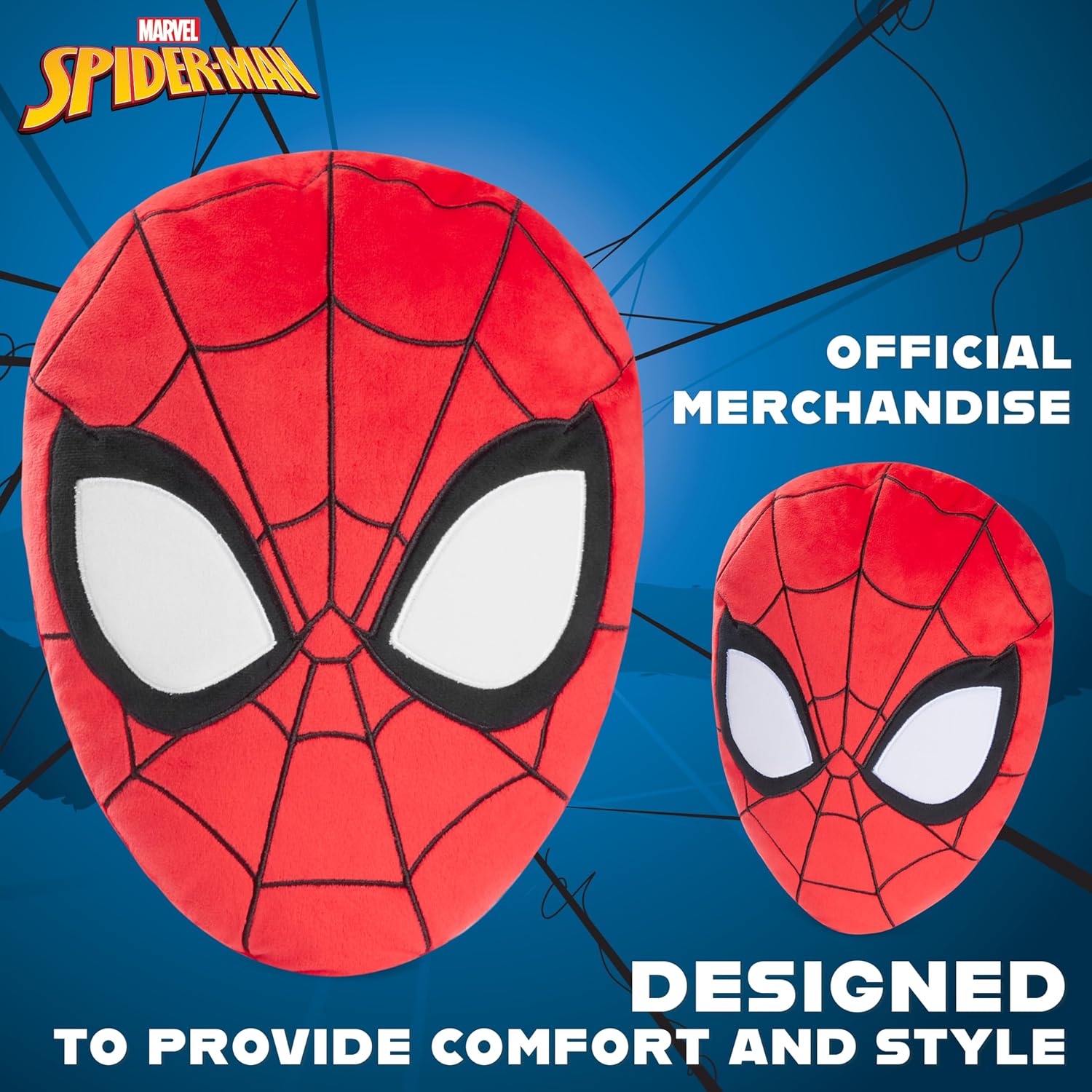 Disney 3D Plush Pillow for Kids - Red Spiderman Design