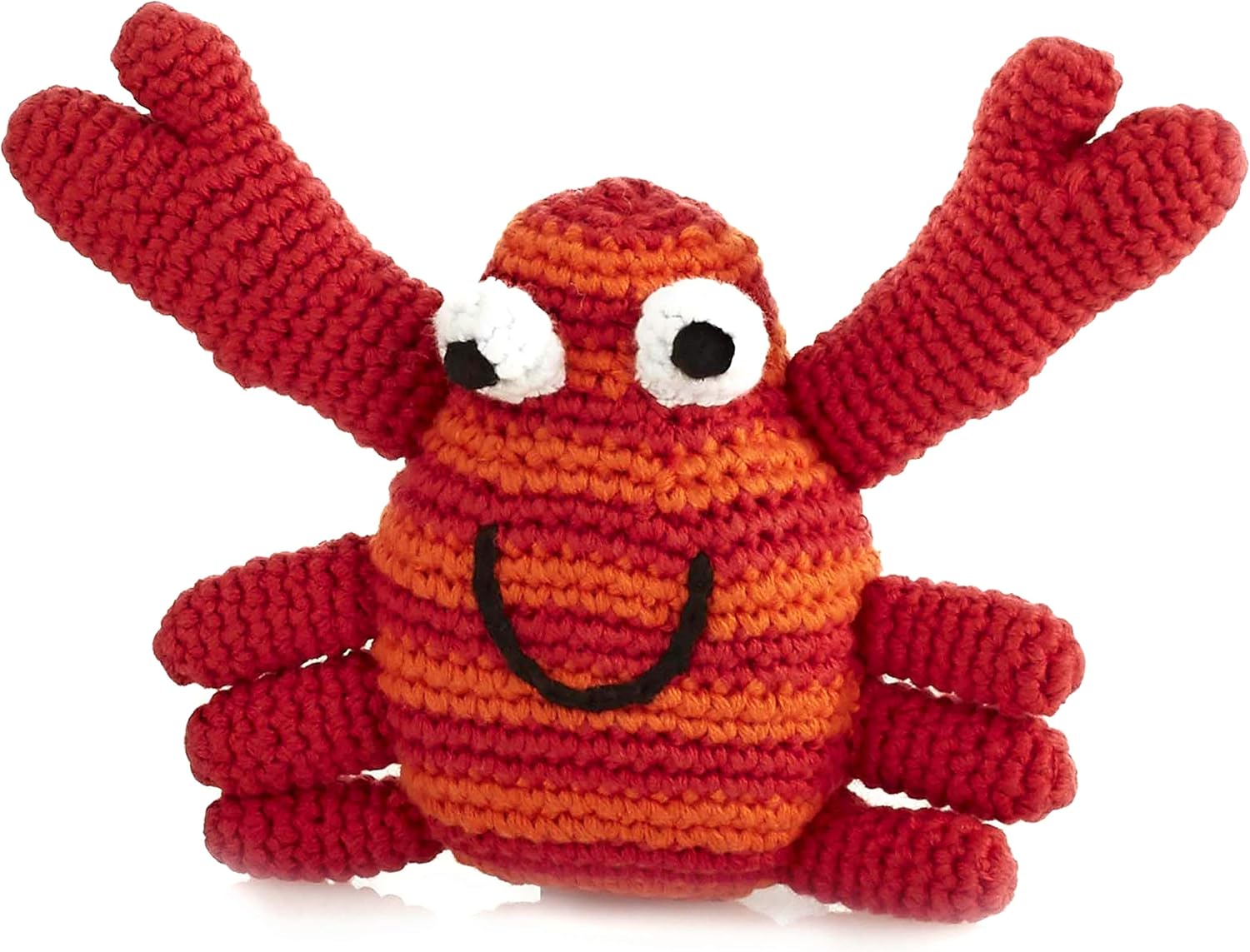 Pebble Handmade Crab Baby Rattle - Red