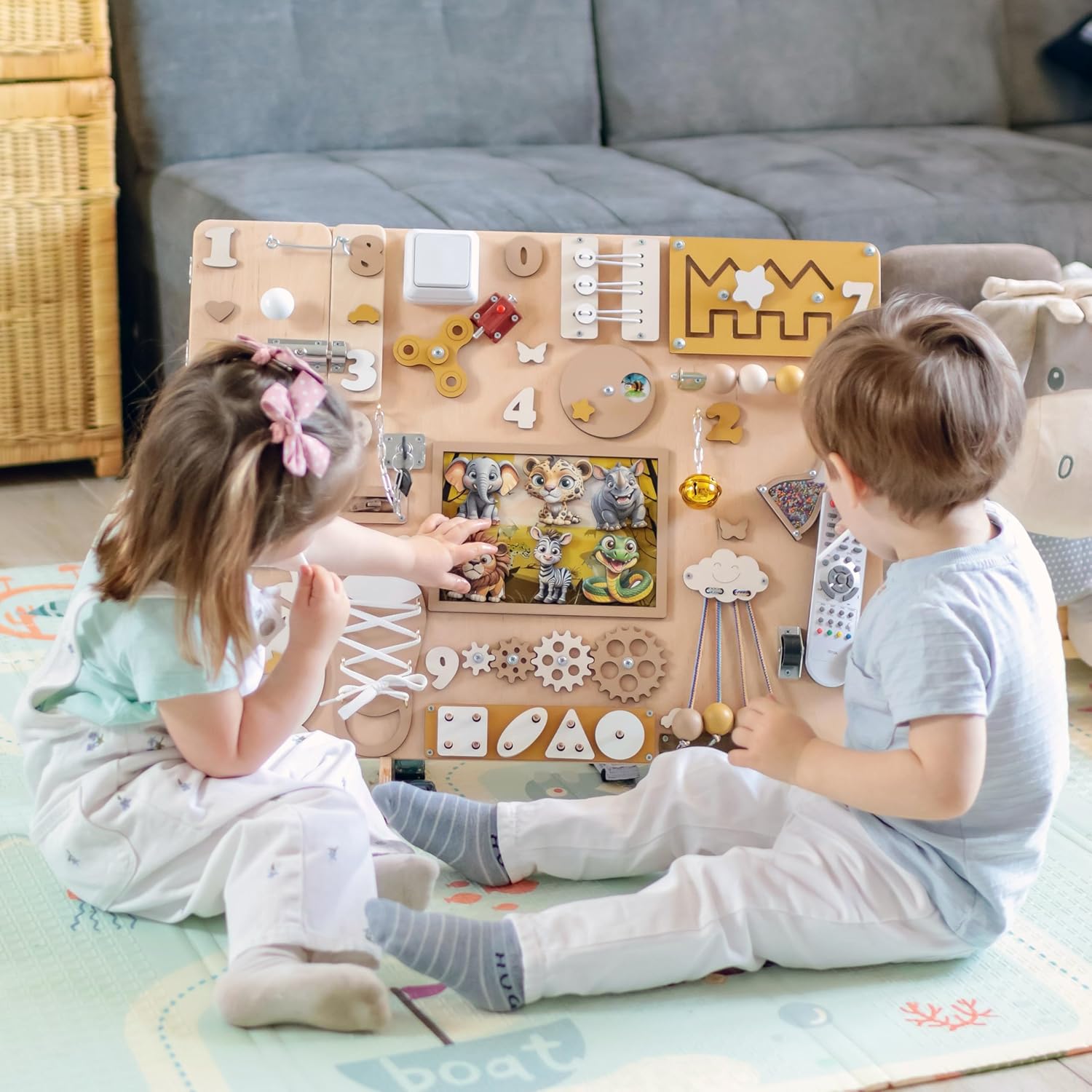 Safari Magnetic Busy Board L for Toddlers