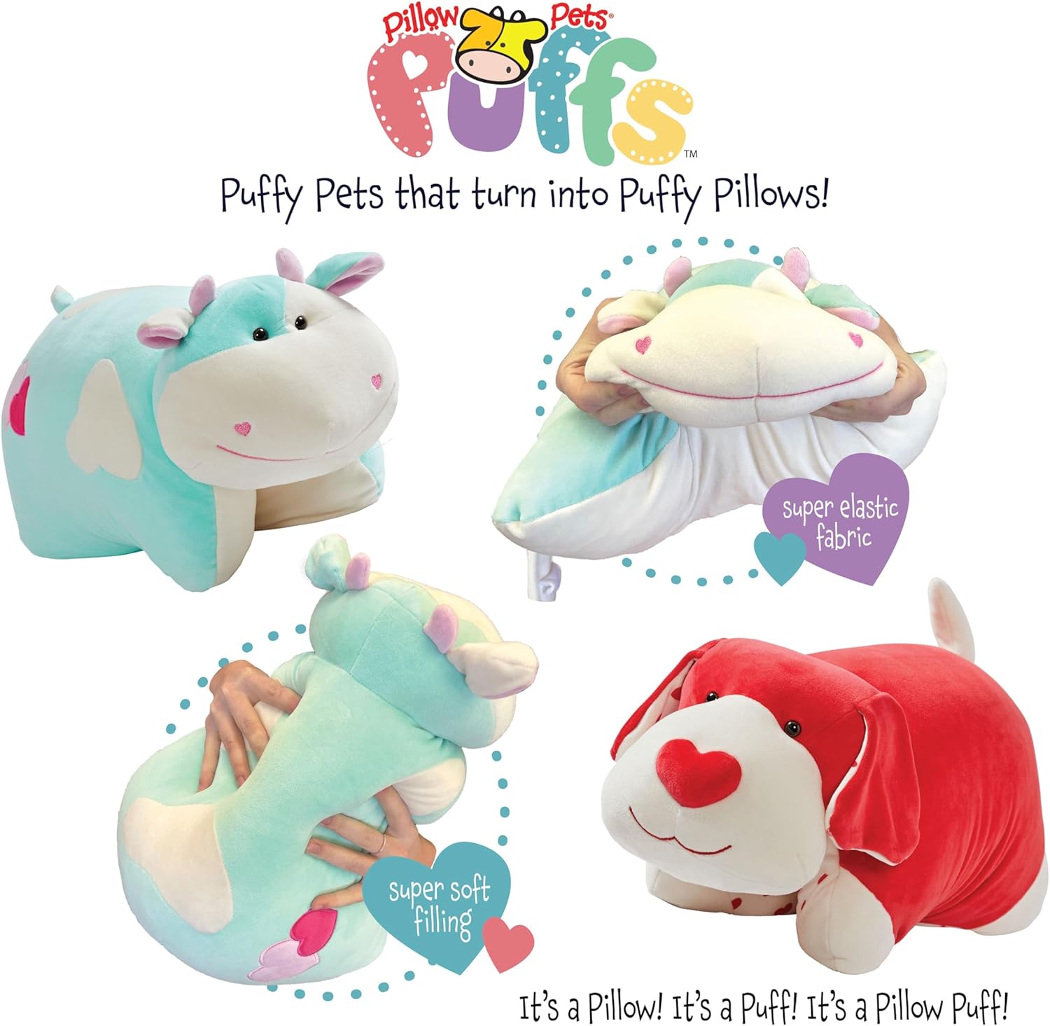 Pillow Pets - Sweet Strawberry Cow Plush Pillow