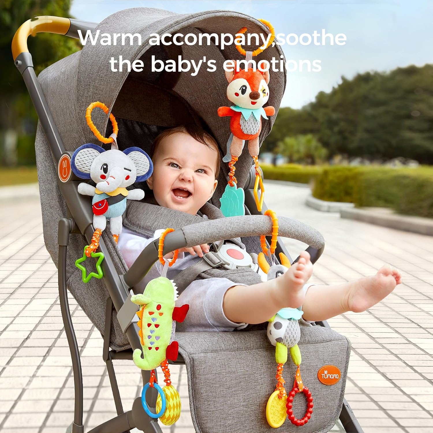 TUMAMA 4 Pack Baby Sensory Plush Toys