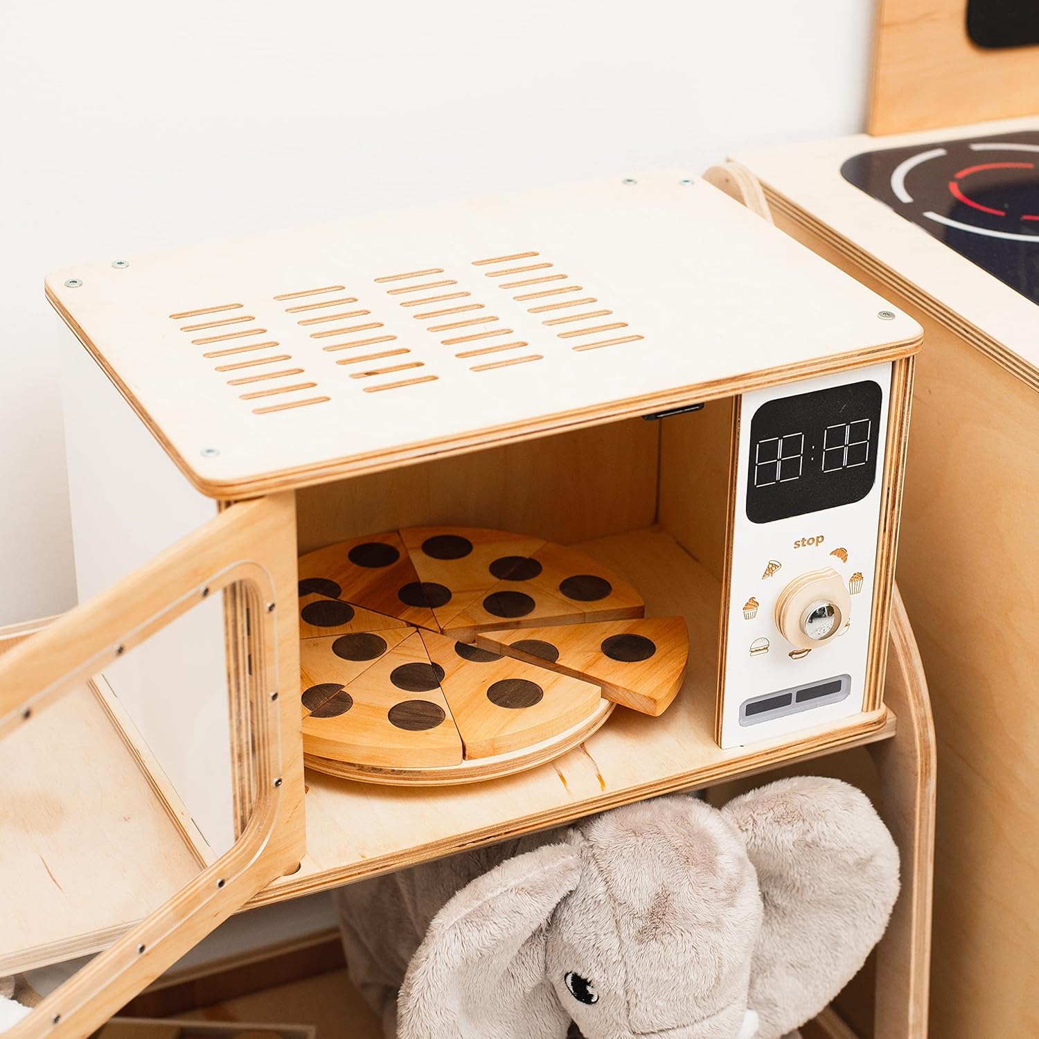 Enjoy The Wood Pizza Kitchen Toy Wooden Pretend Play Set
