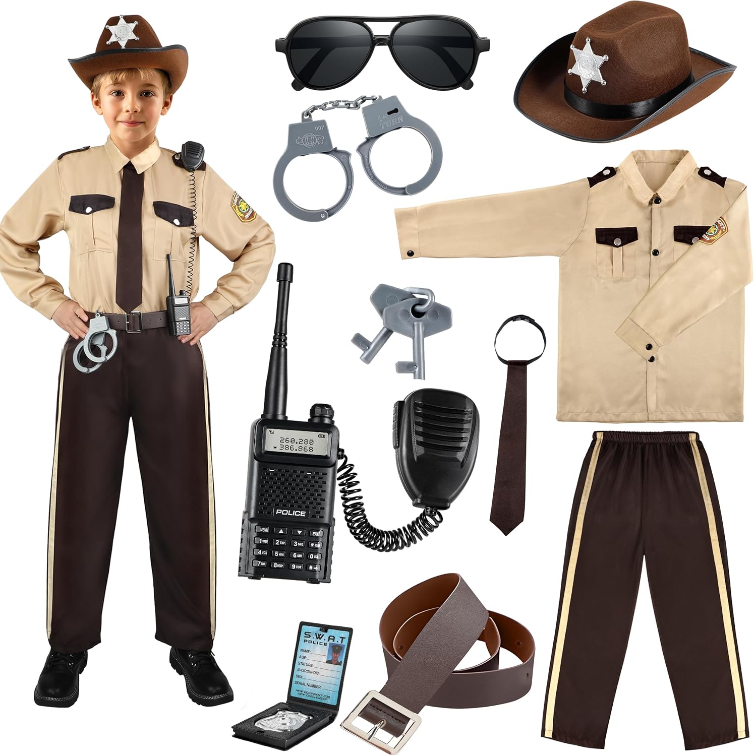 GIFTINBOX Kids Sheriff Costume with Accessories