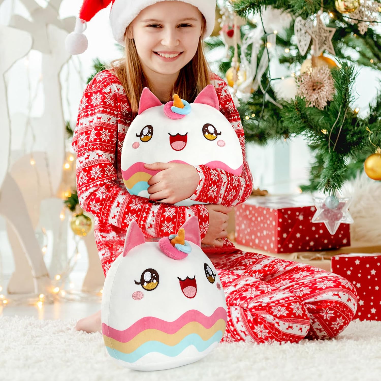 Dongying Christmas Unicorn Plush Pillow