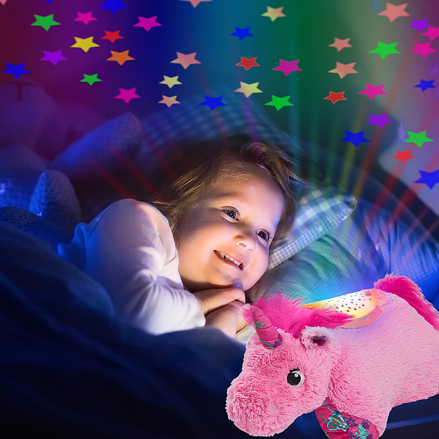 Pillow Pets Pink Unicorn Nightlight Plush 11 Inch