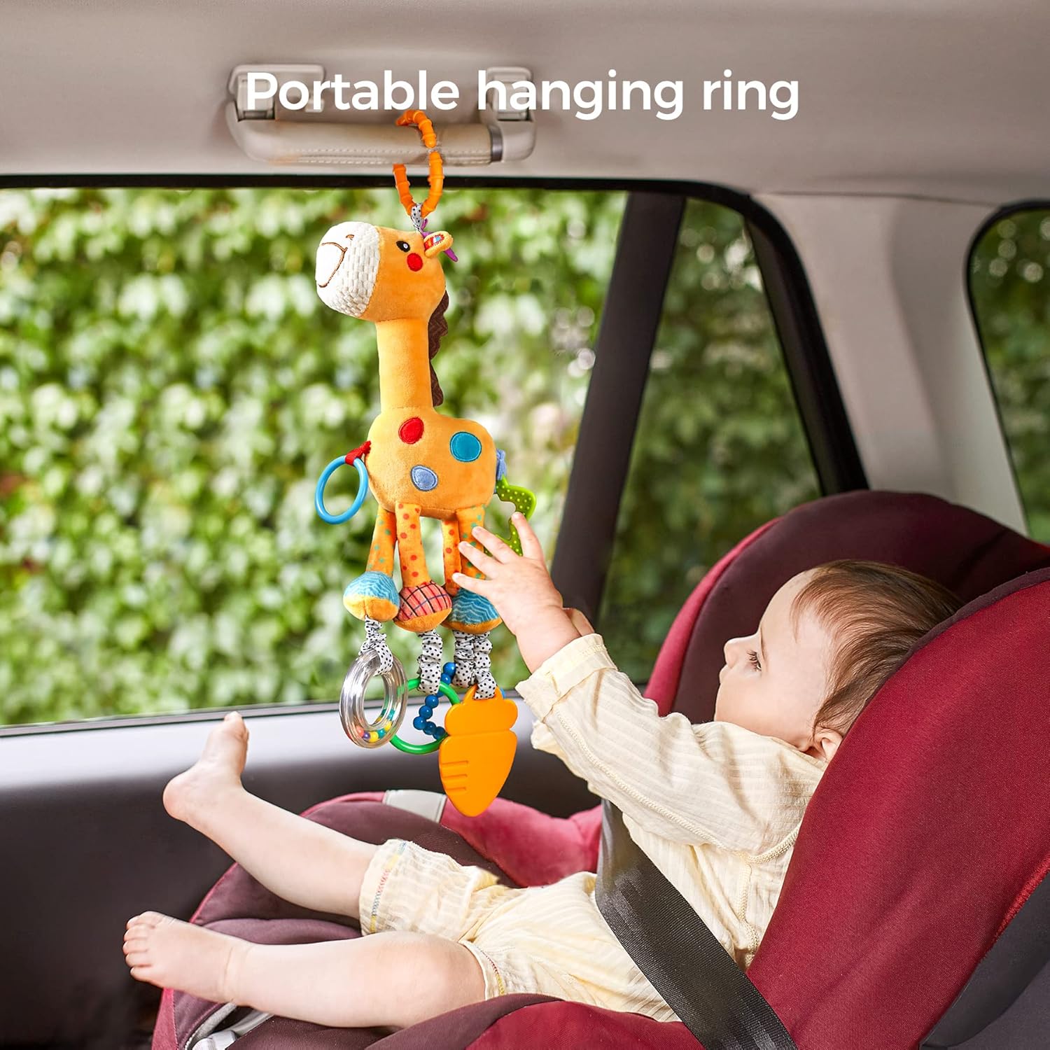 TUMAMA Giraffe Hanging Rattle Toy for Newborns