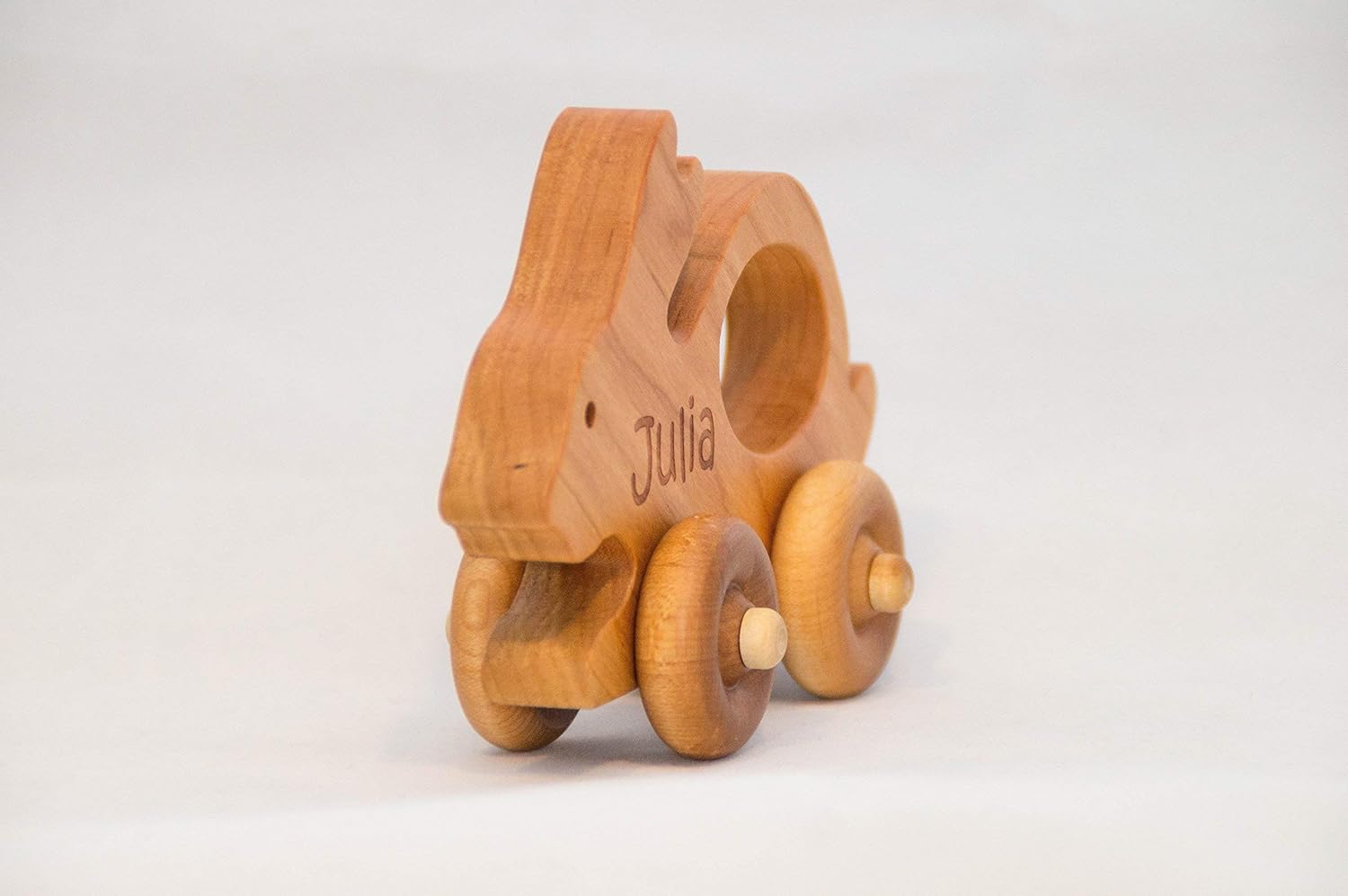 Easter Bunny Wooden Toy Car by Little Wooden Wonders