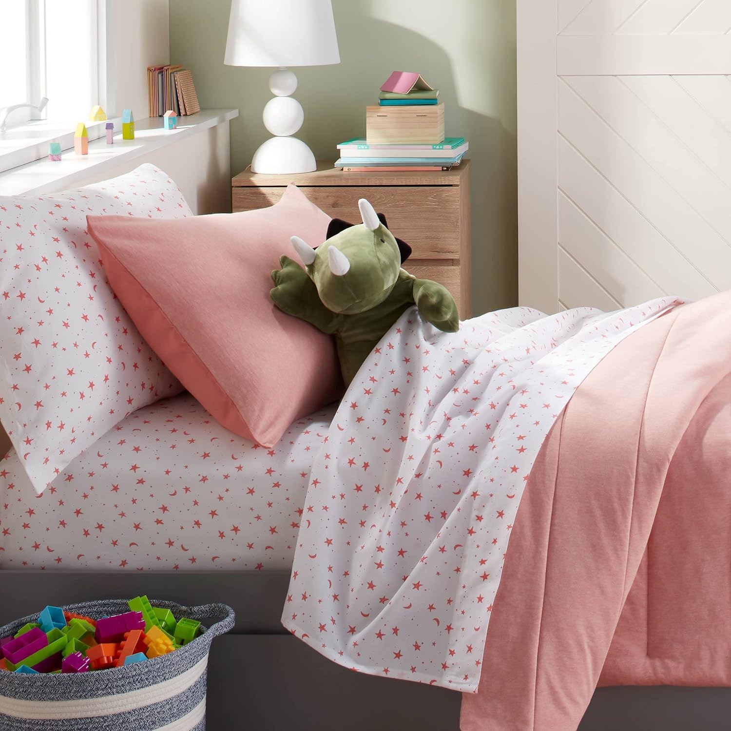 KOWSI Triceratops Weighted Plush Pillow - 16 Inch Dinosaur Snuggle Toy
