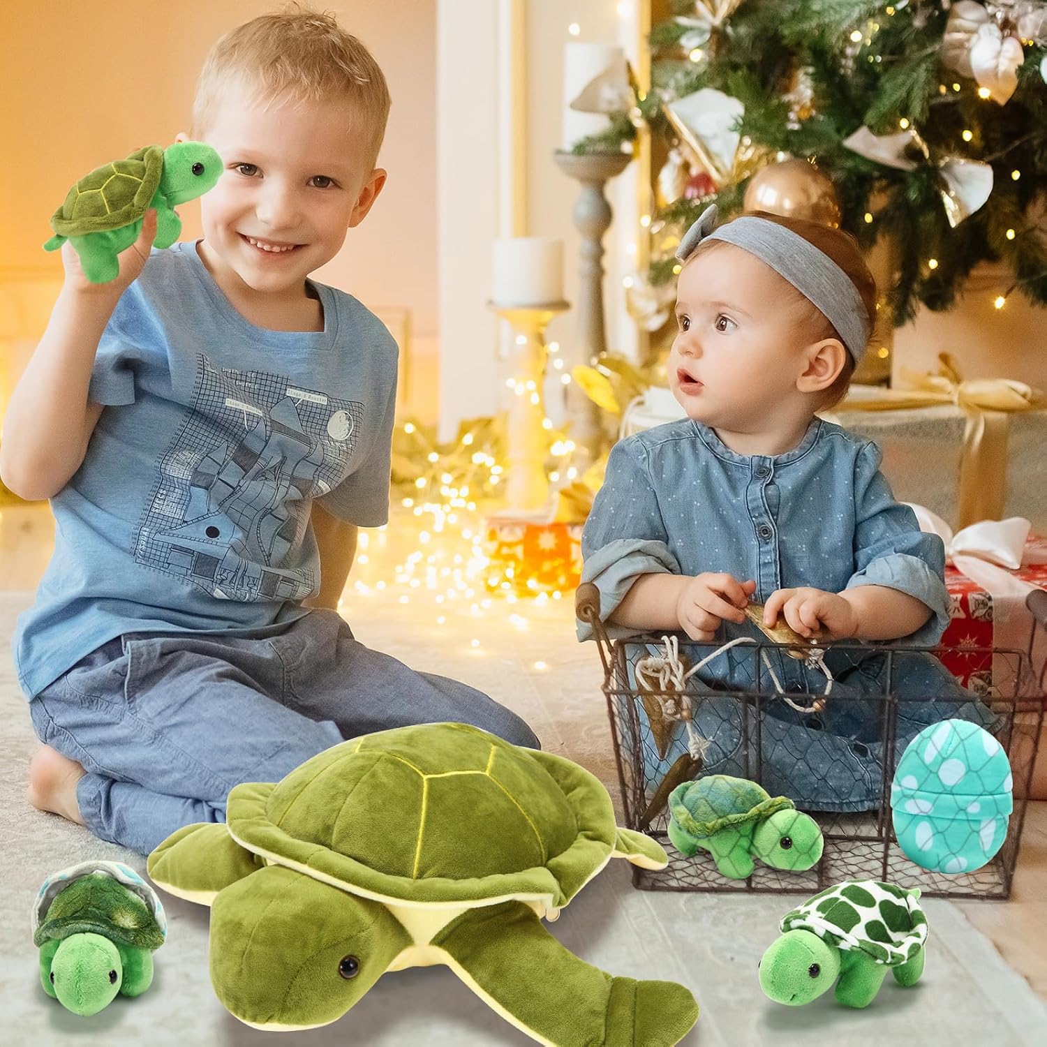 Aoriher 6 Piece Turtle Plush Animal Set