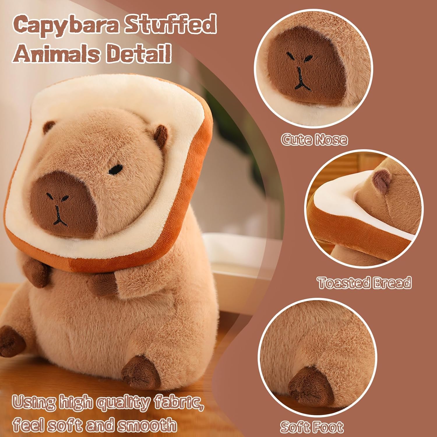 Kawaii Capybara Plush Pillow Toy for Kids and Adults