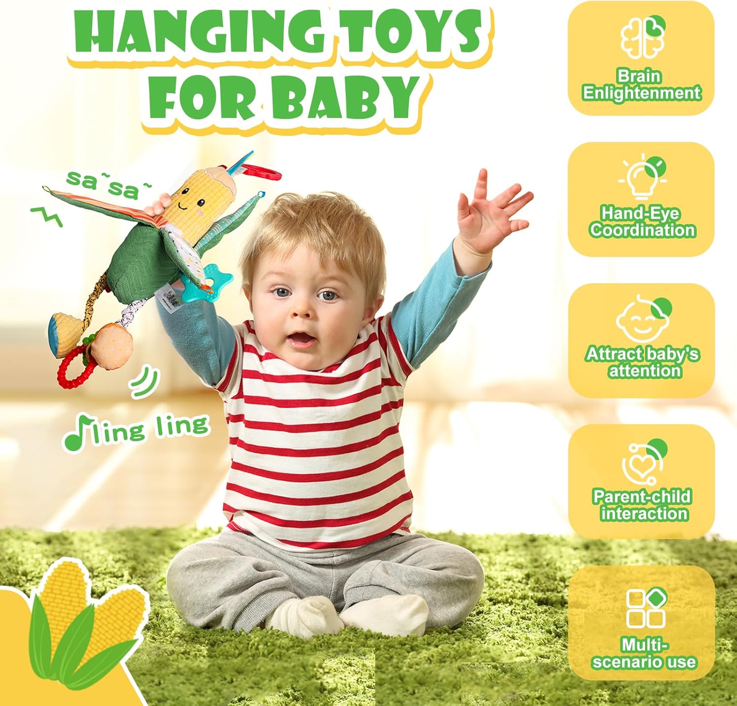 PHEZAPA Hanging Rattles for Babies 0-12 Months 1