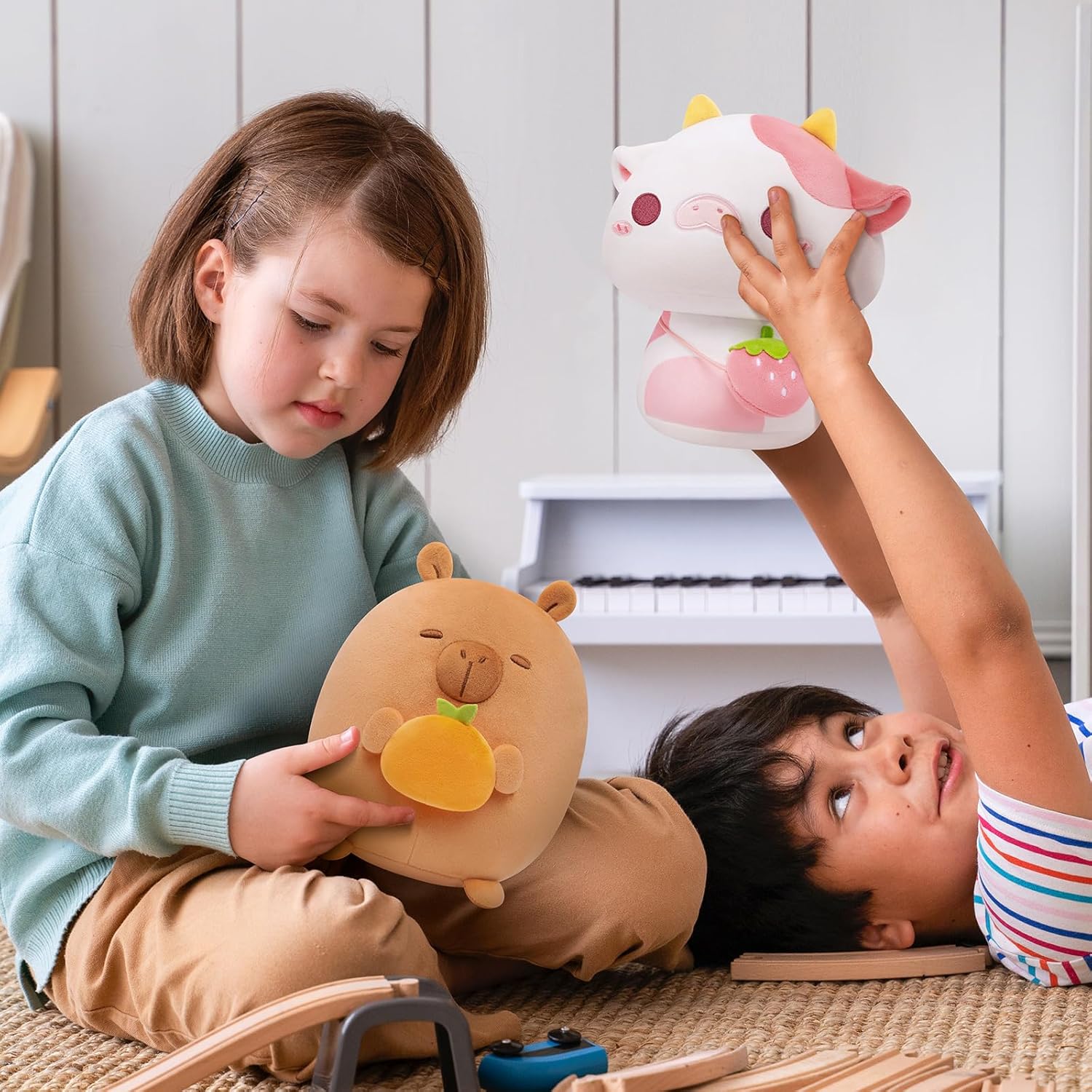 Scented Plush Strawberry Cow Pillow