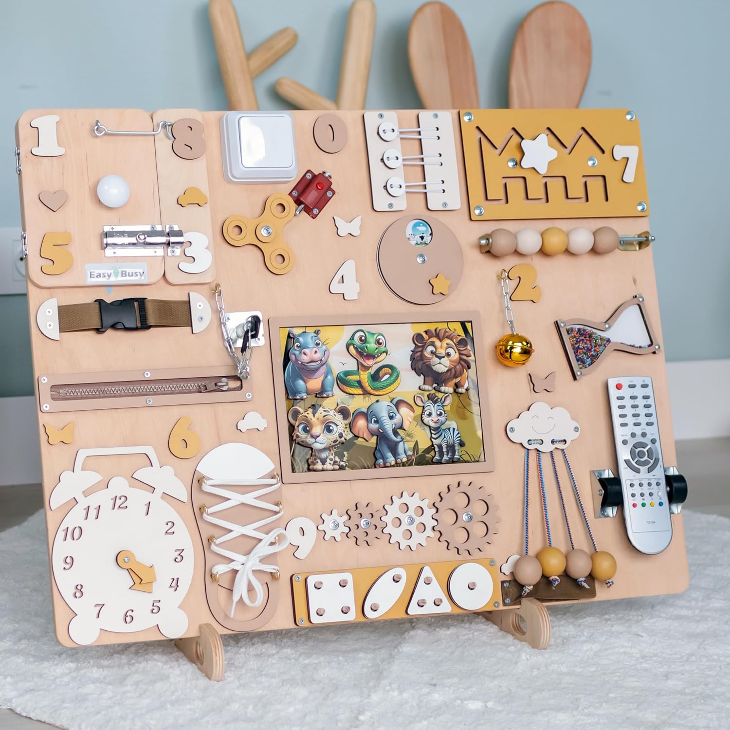 Safari Magnetic Busy Board L for Toddlers