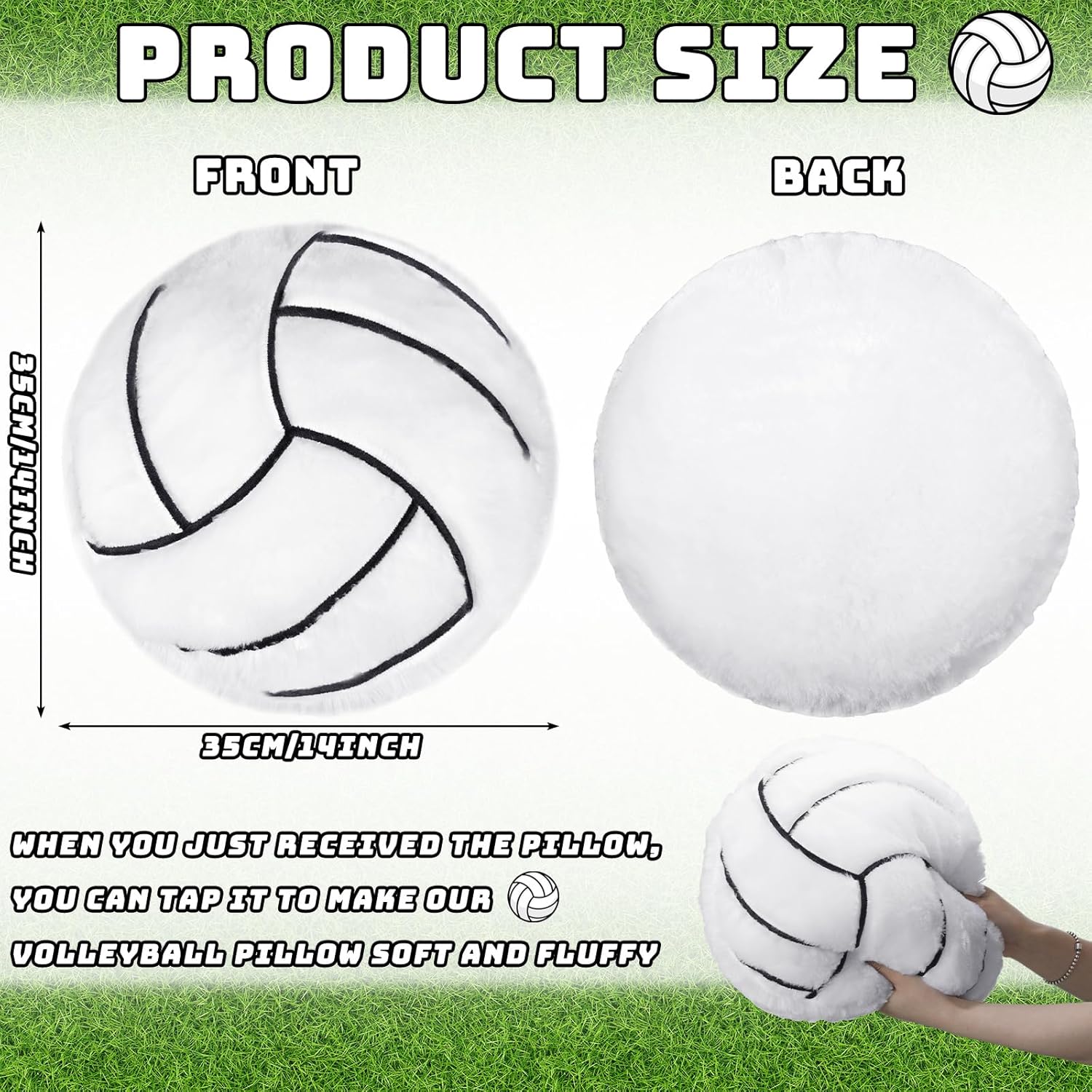 Gerrii 4 Pcs Volleyball Plush Throw Pillow