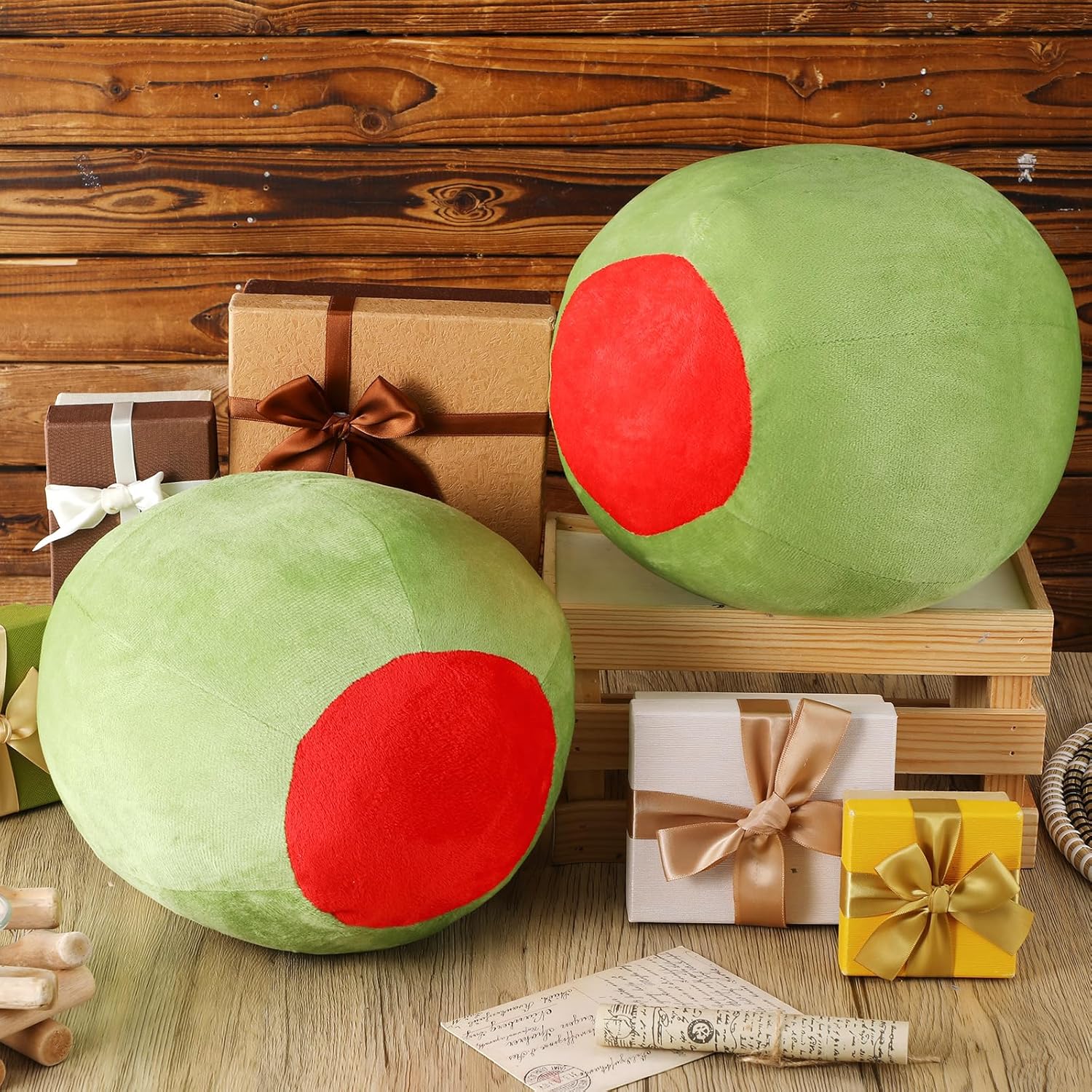 Beeveer Olive Shaped Plush Pillow Cute Hugging Toy