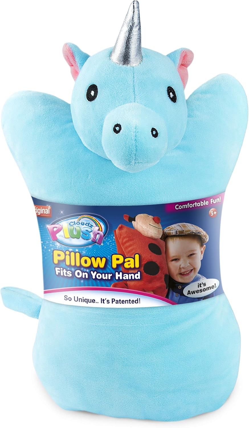 Cloudz Plush On Hand Kids Travel Pillow - Unicorn 1