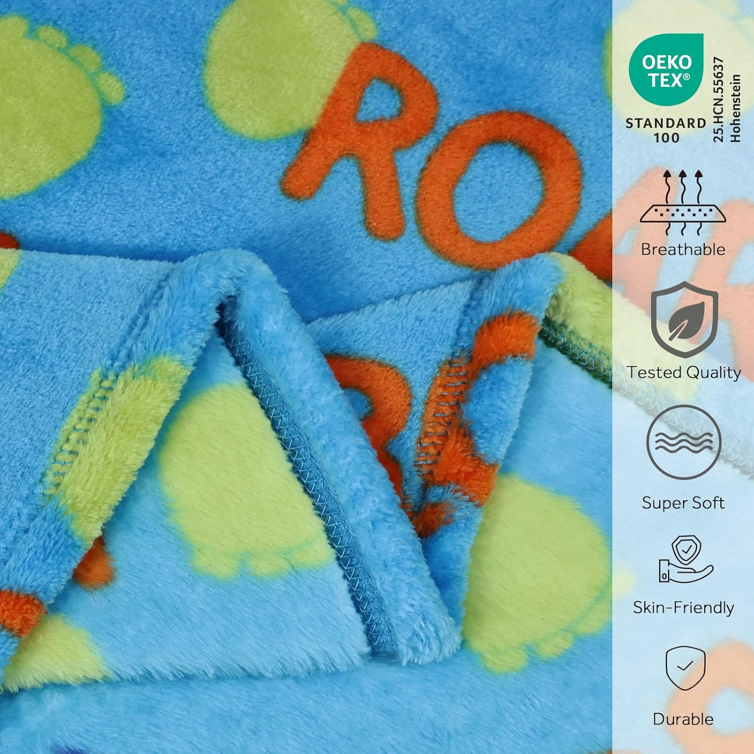 3 in 1 Travel Pillow Blanket Set for Kids with Dinosaur Print