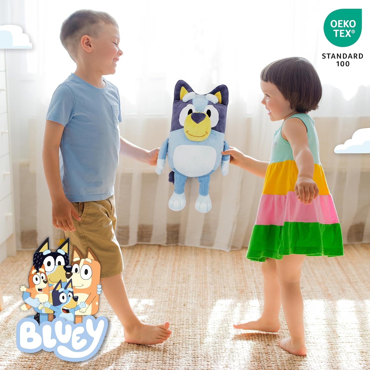 Bluey Plush Pillow Buddy - 19 Inches Soft Support Pillow