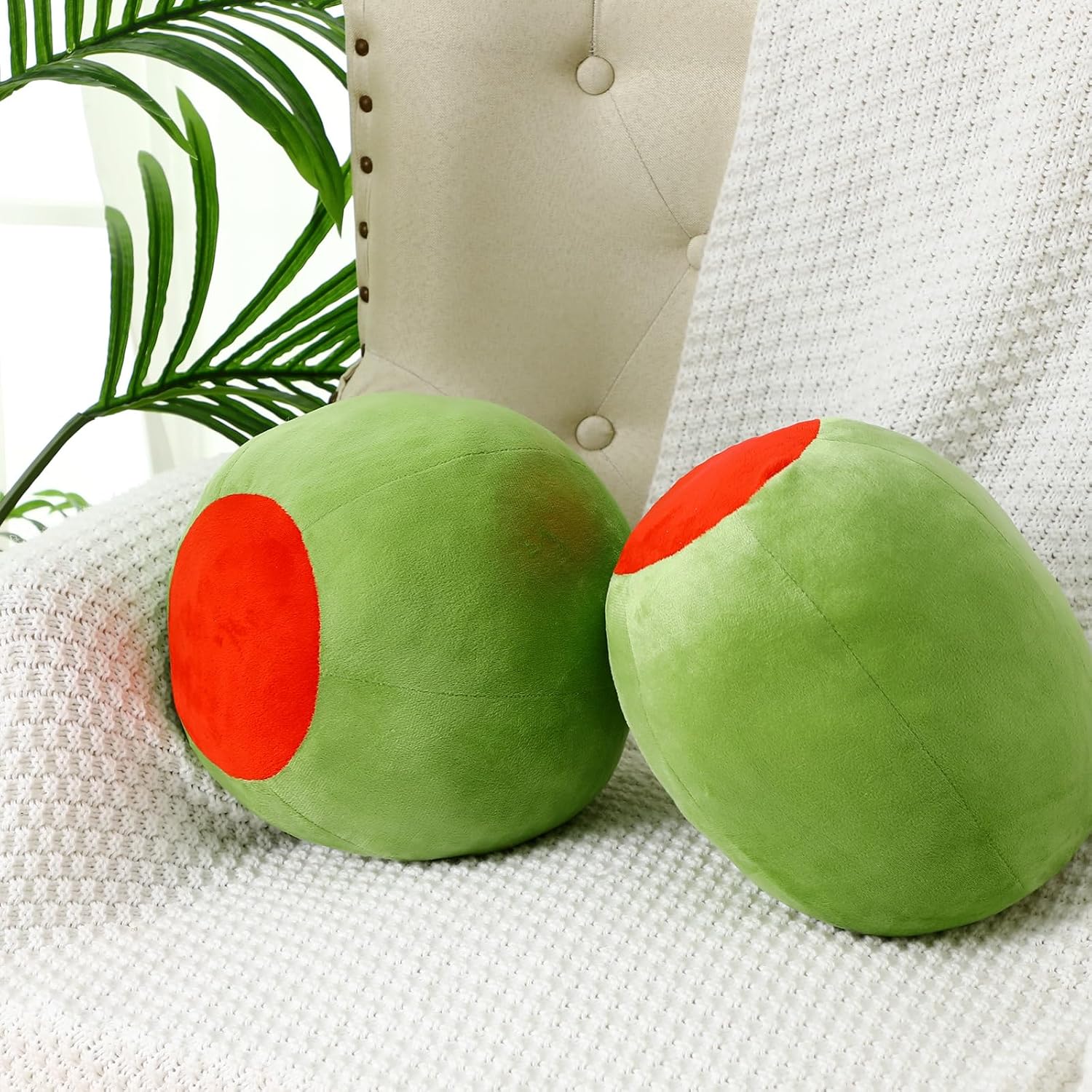 Beeveer Olive Shaped Plush Pillow Cute Hugging Toy