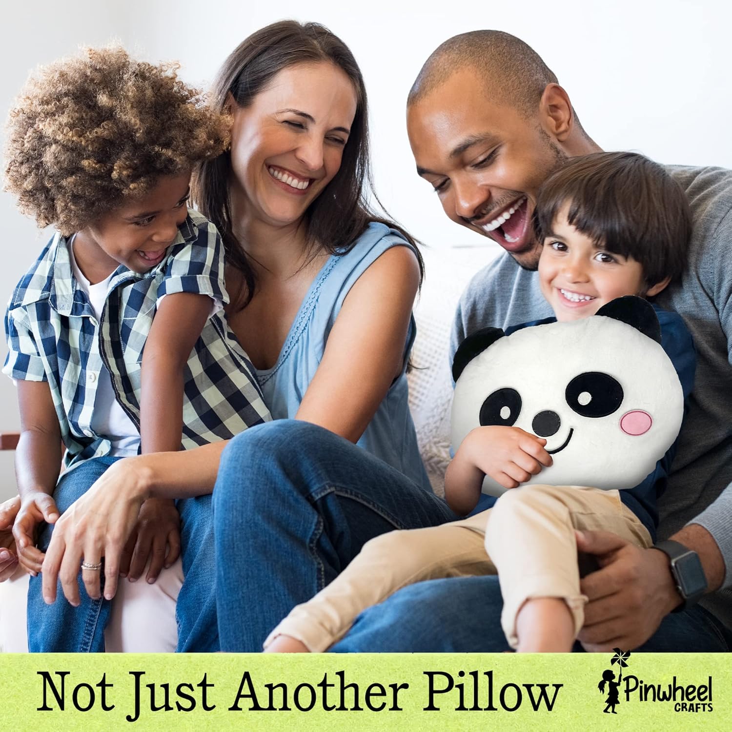 Beginner Sewing Kit for Kids 8-12 - Panda Pillow DIY Craft