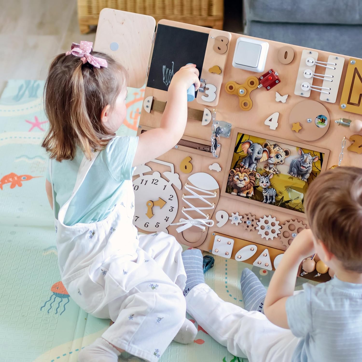 Safari Magnetic Busy Board L for Toddlers