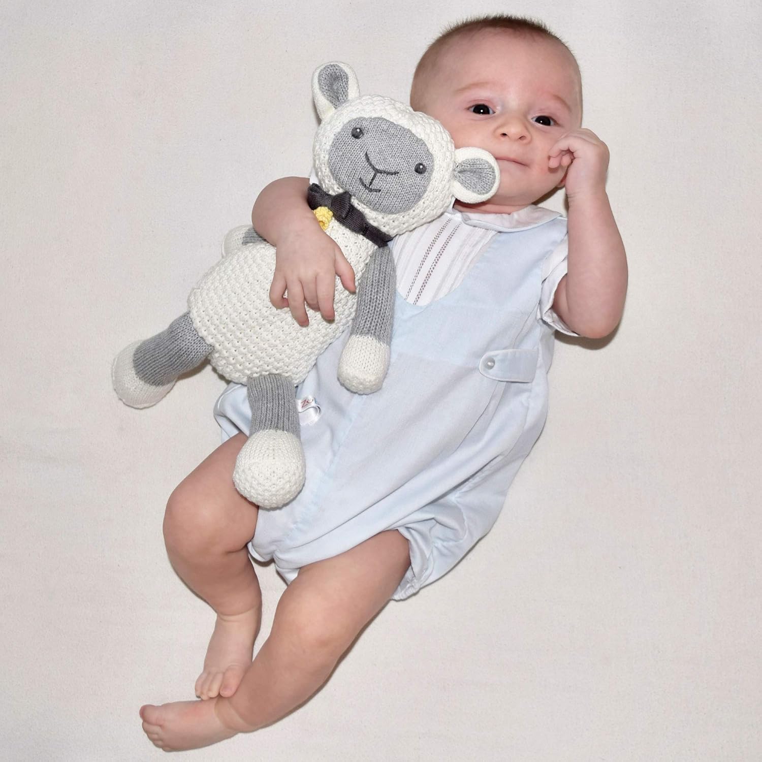 Baby Lola The Lamb Rattle Toy 100 Cotton Eco-Friendly 7-Inch