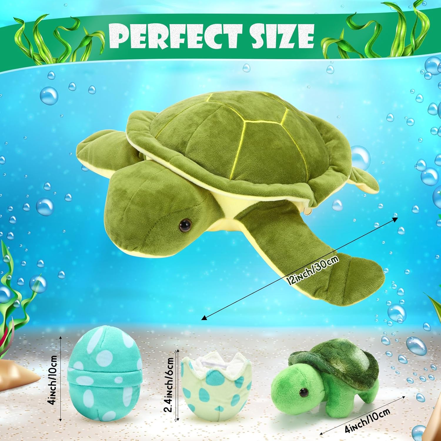 Aoriher 6 Piece Turtle Plush Animal Set