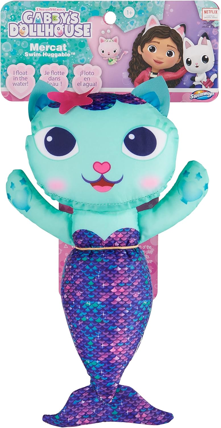 SwimWays Gabbys Dollhouse Mercat Bath Huggable
