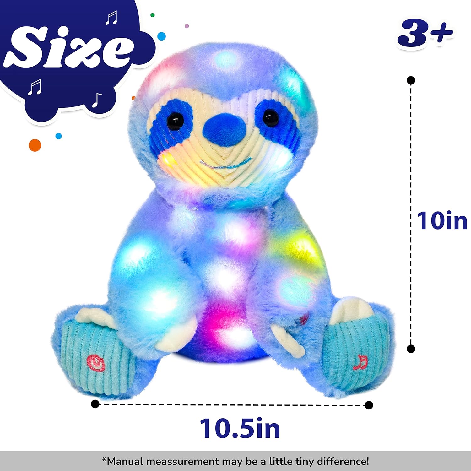 Cuteoy Blue Sloth Light-up Plush Toy 105 Inch 1
