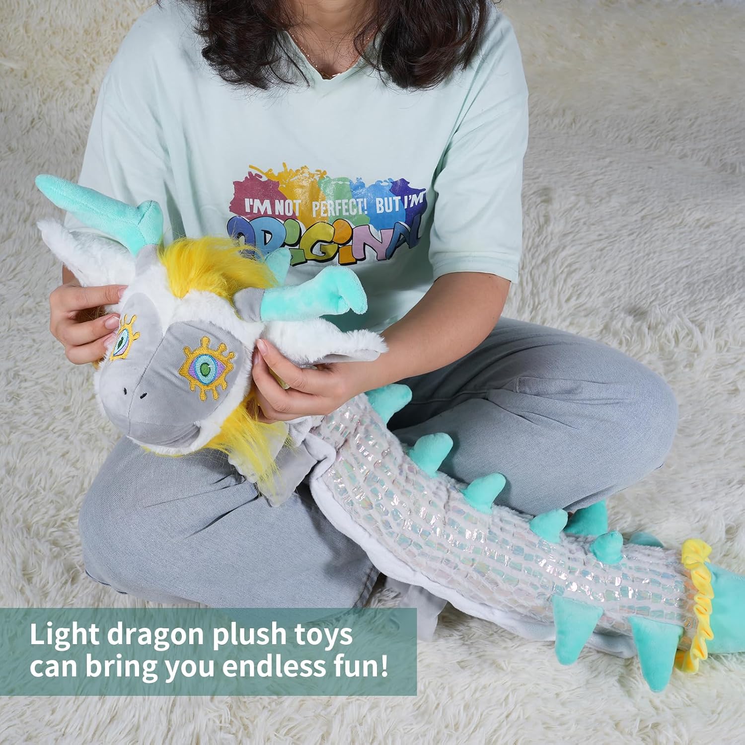 Nadou Light Dragon Plush Pillow 433 Inches