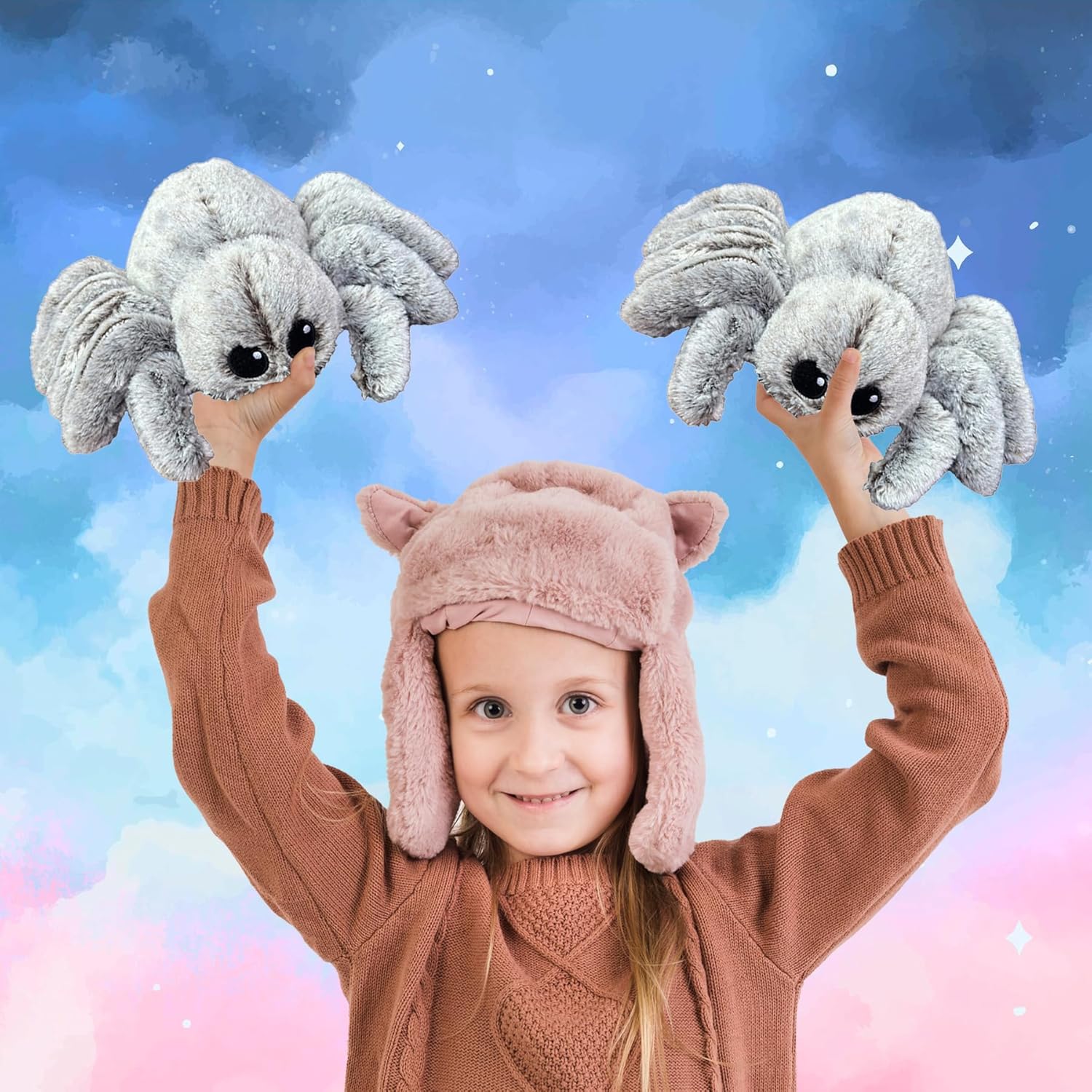 Jumping Spider Plush Pillow for Kids