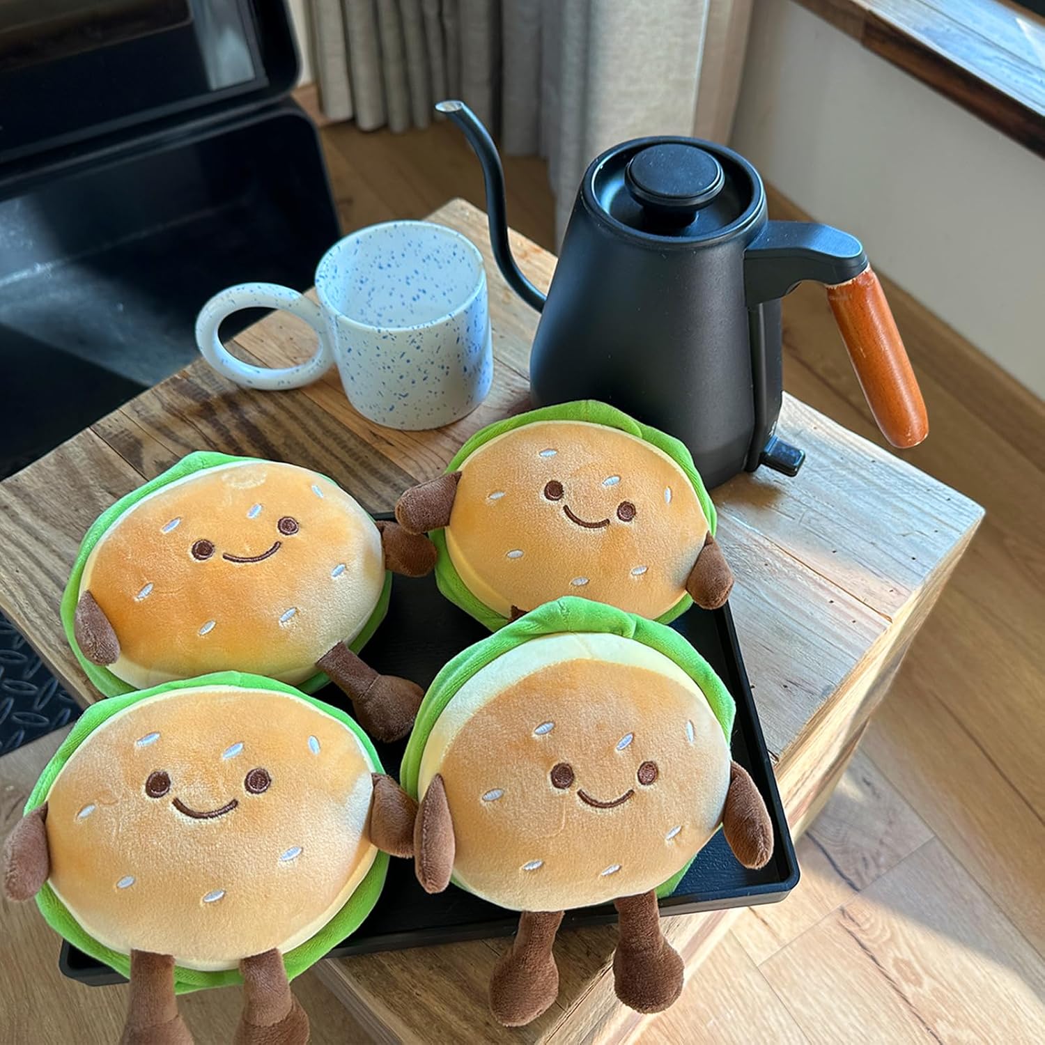 Goylmc Hamburger Plush Toy - 6 Inch Cute Room Decor