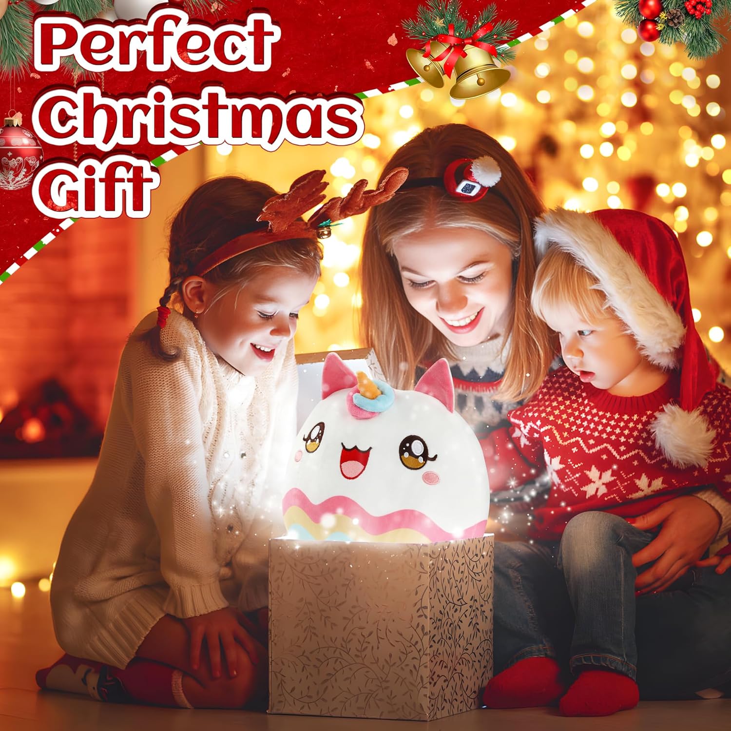 Dongying Christmas Unicorn Plush Pillow