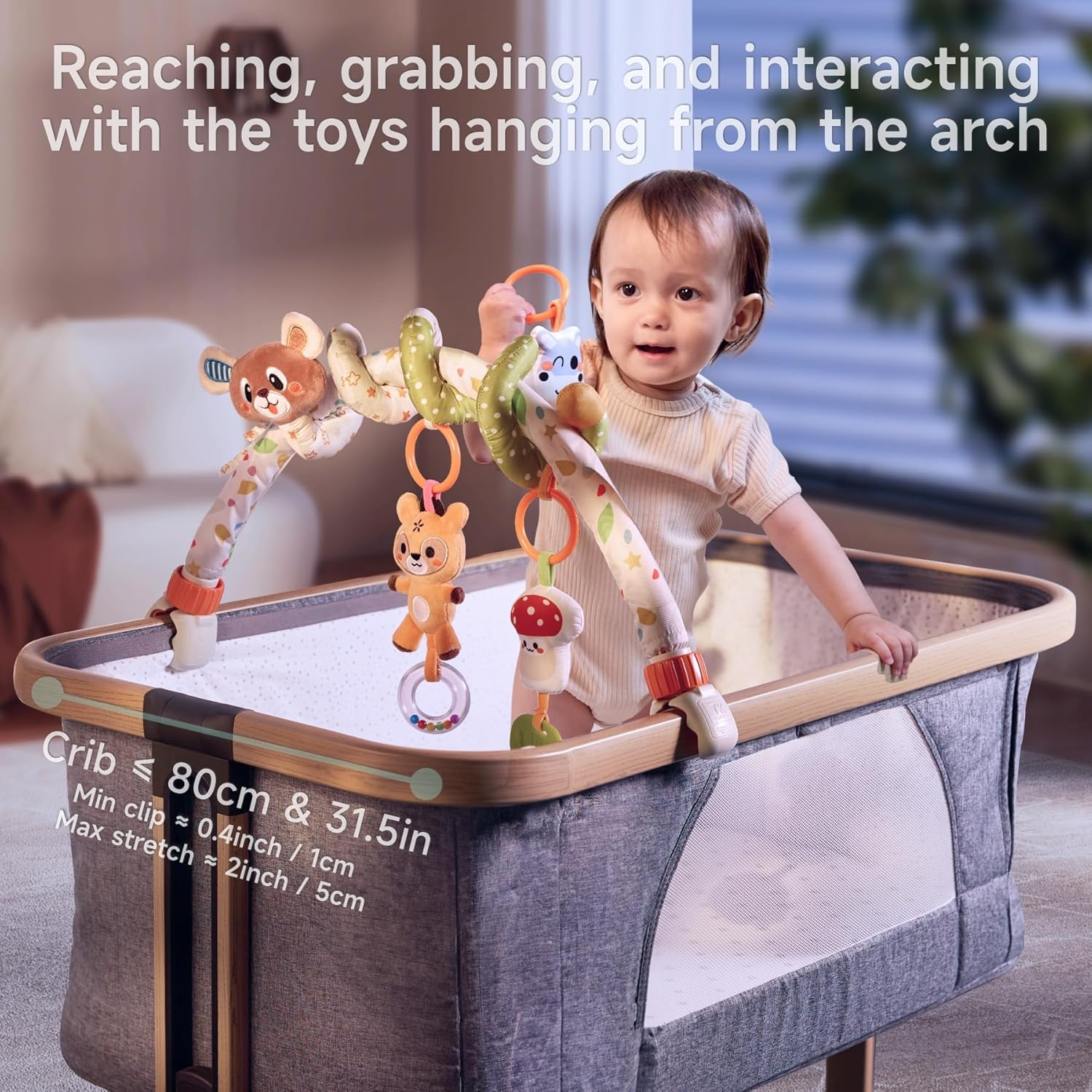 TUMAMA Baby Activity Arch with Bear Spiral Toy