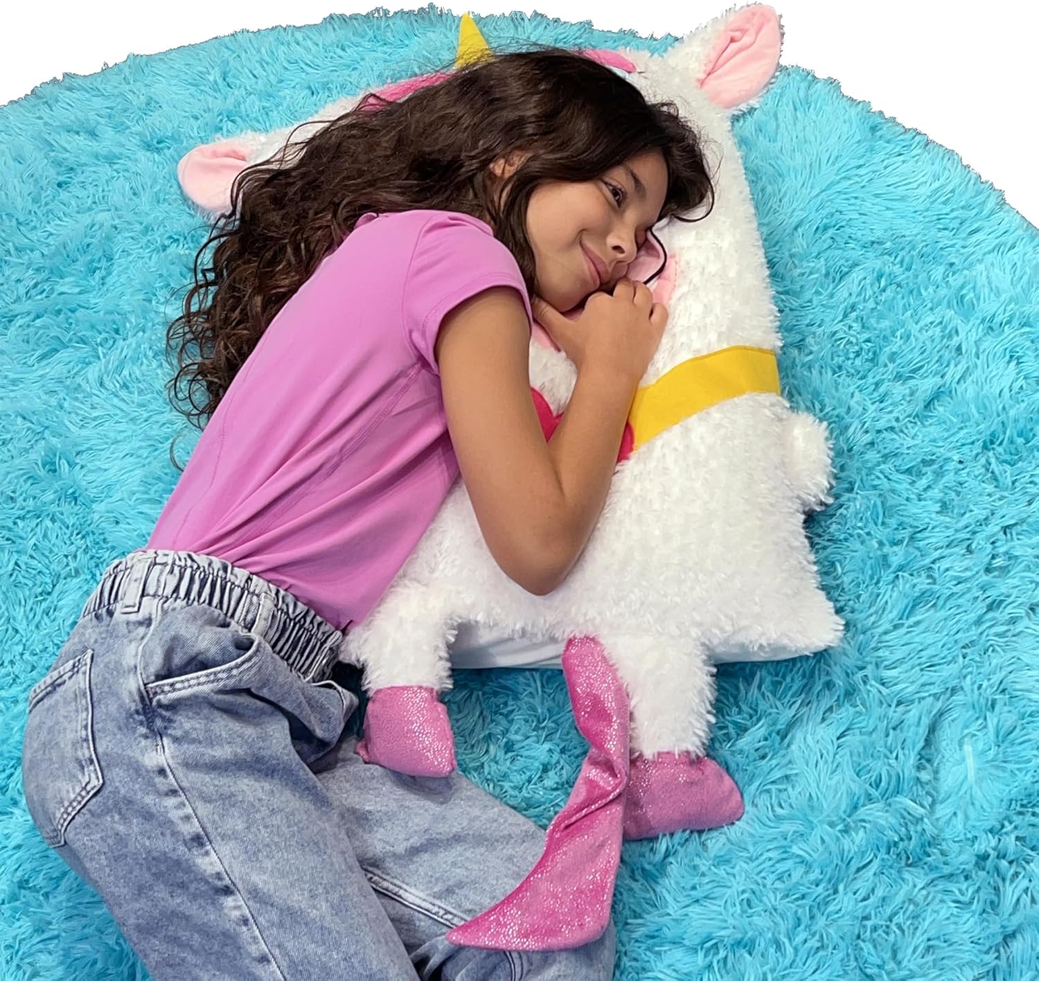 Shamzees Unicorn Plush Pillow Cover for Kids