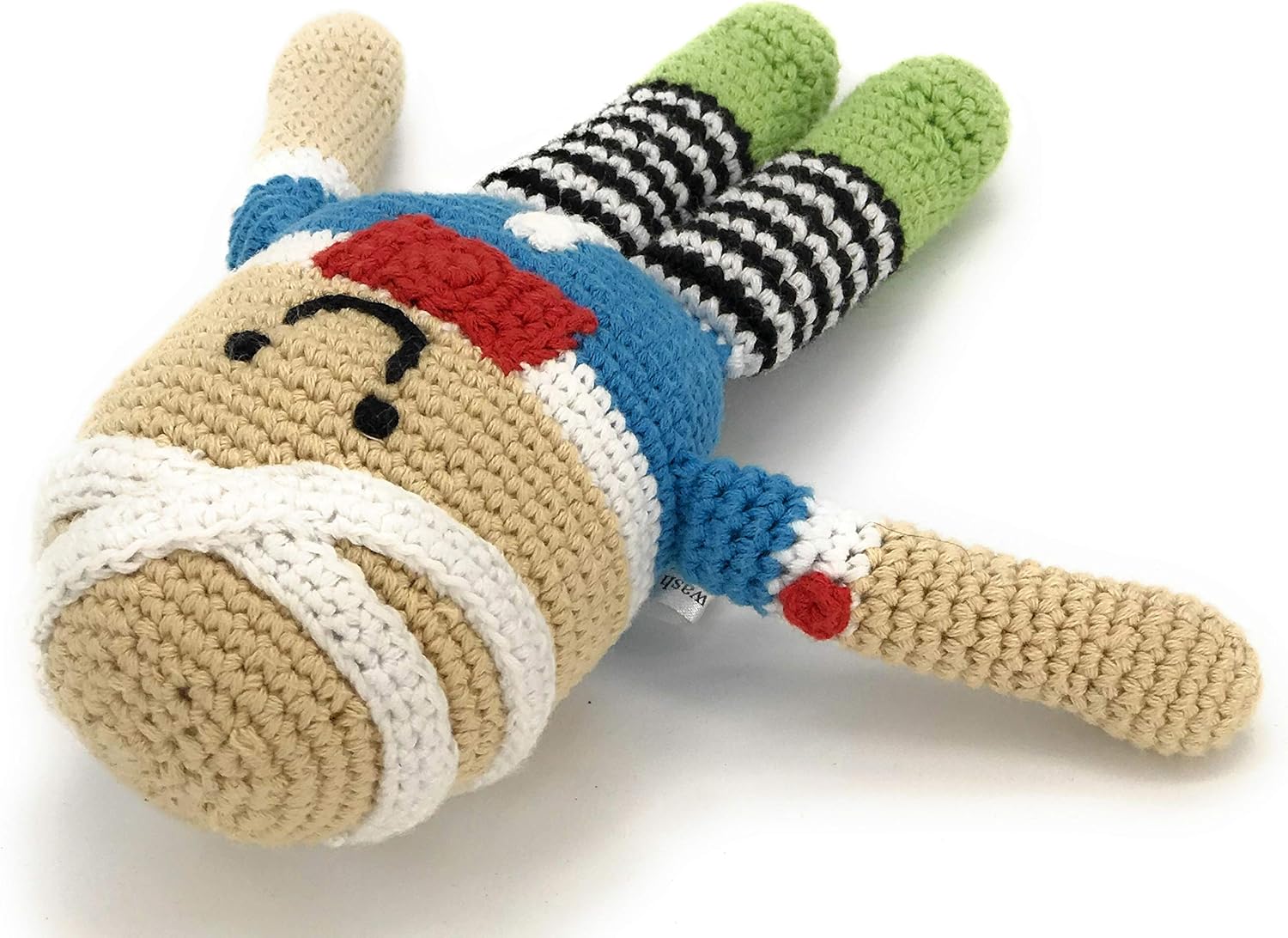 Pebble Handmade Humpty Dumpty Rattle - Fair Trade Machine Washable