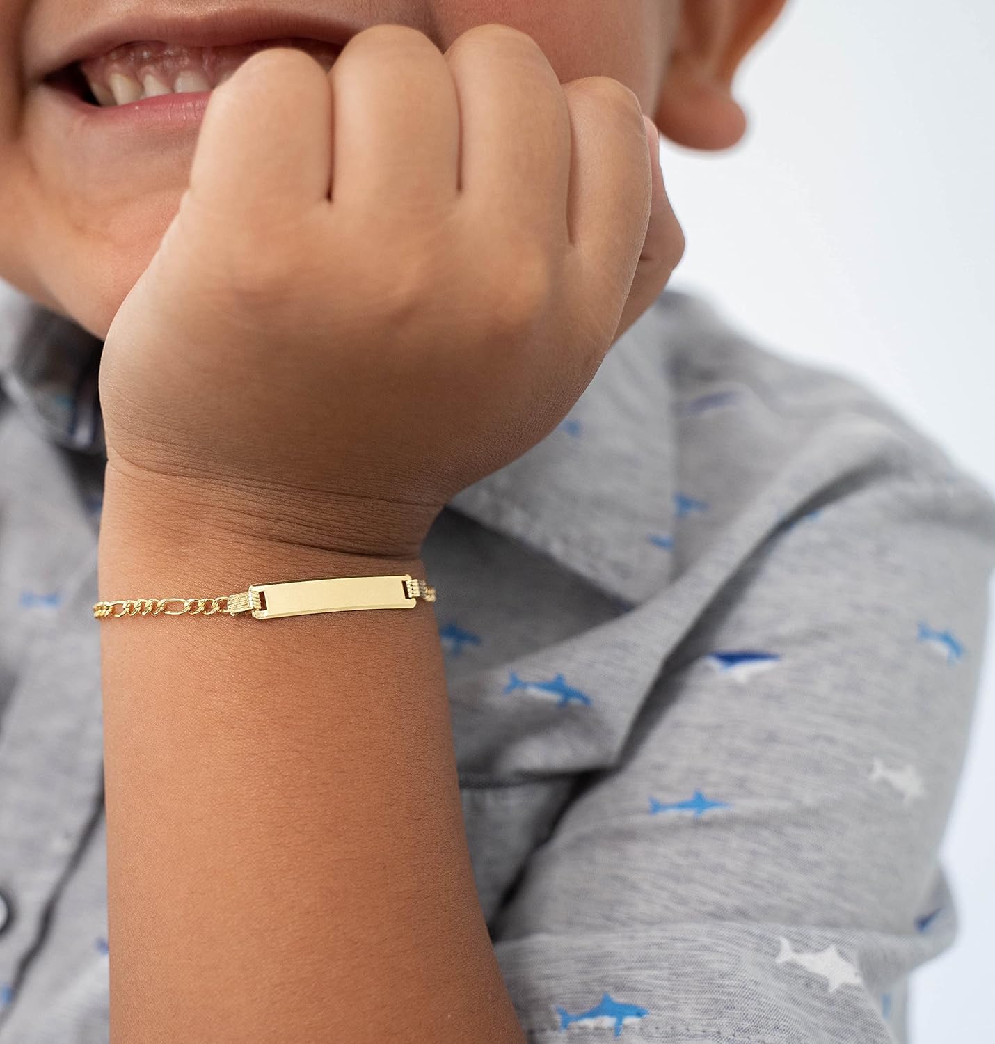 TOUSIATTAR 14K Yellow Gold Baby ID Bracelet