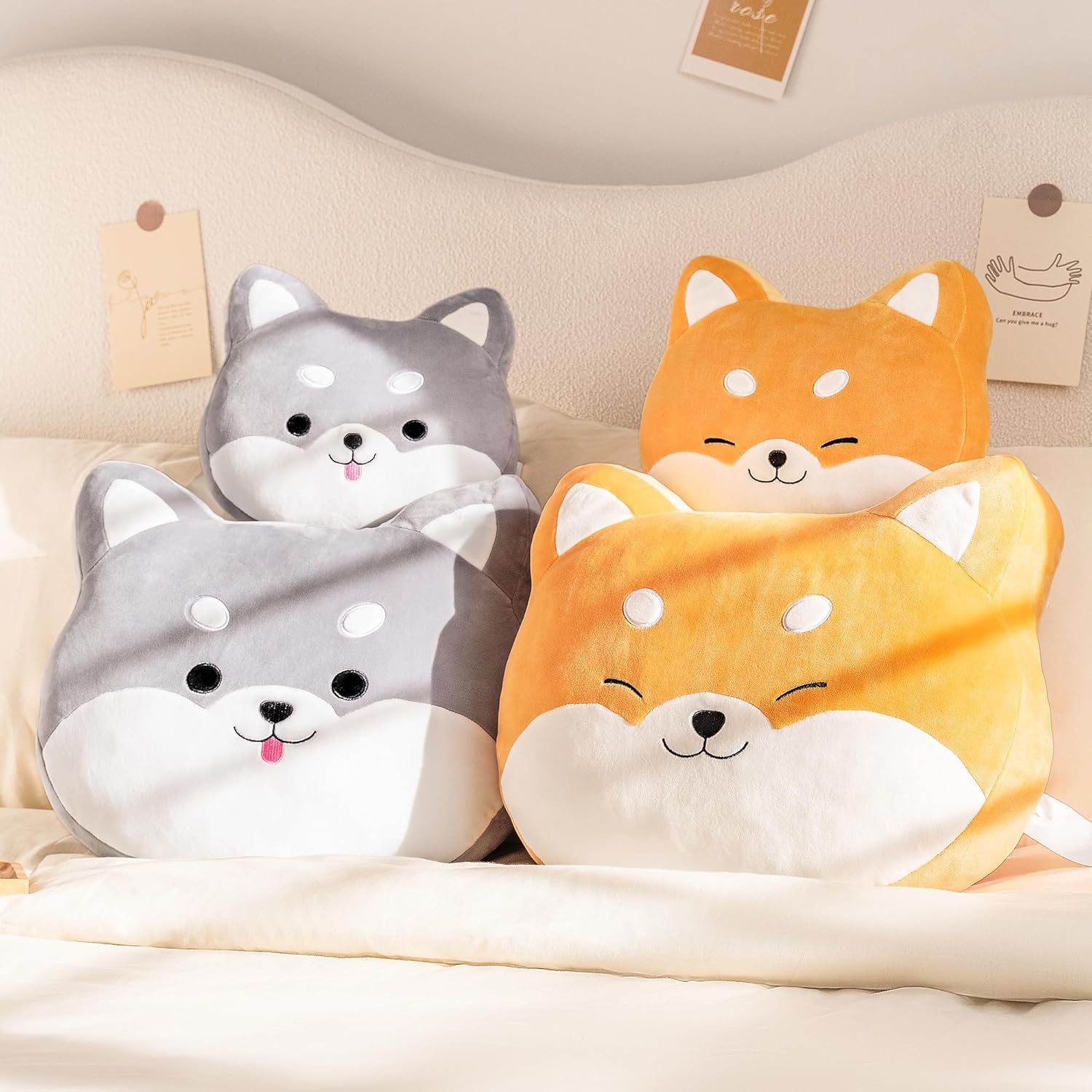 Lazada Kids Plush Corgi Pillow 15 Inches Gray