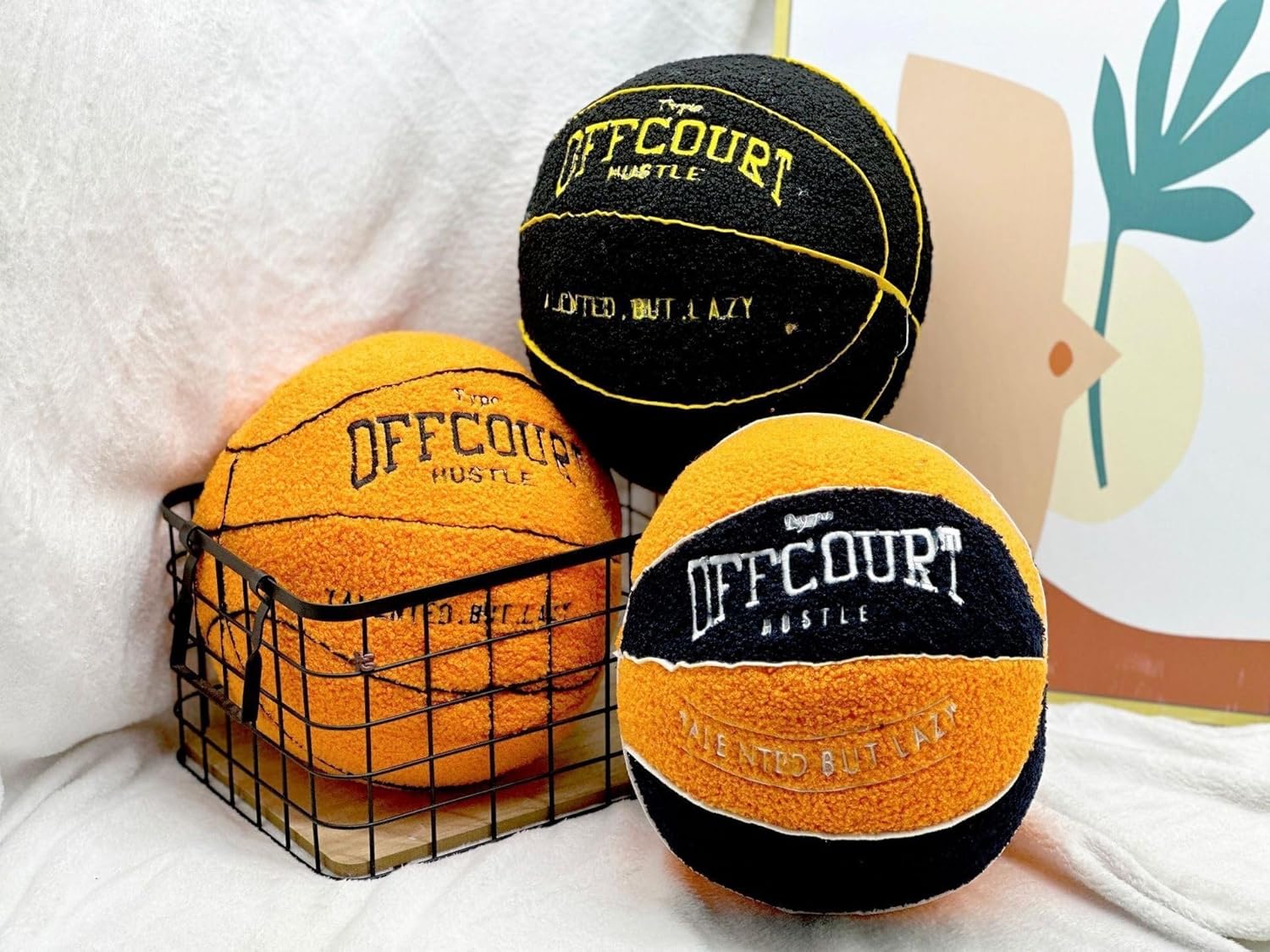 2023 New Basketball Pillow 11 Teddy Fleece Plush Decor