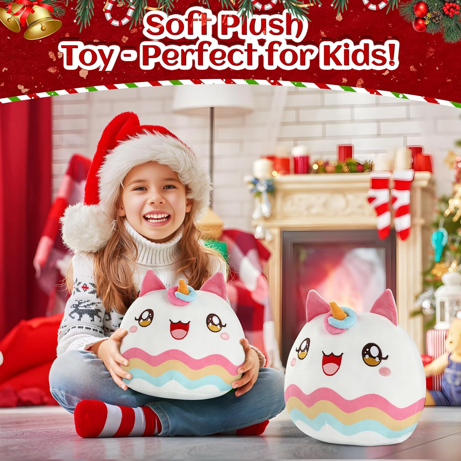 Dongying Christmas Unicorn Plush Pillow