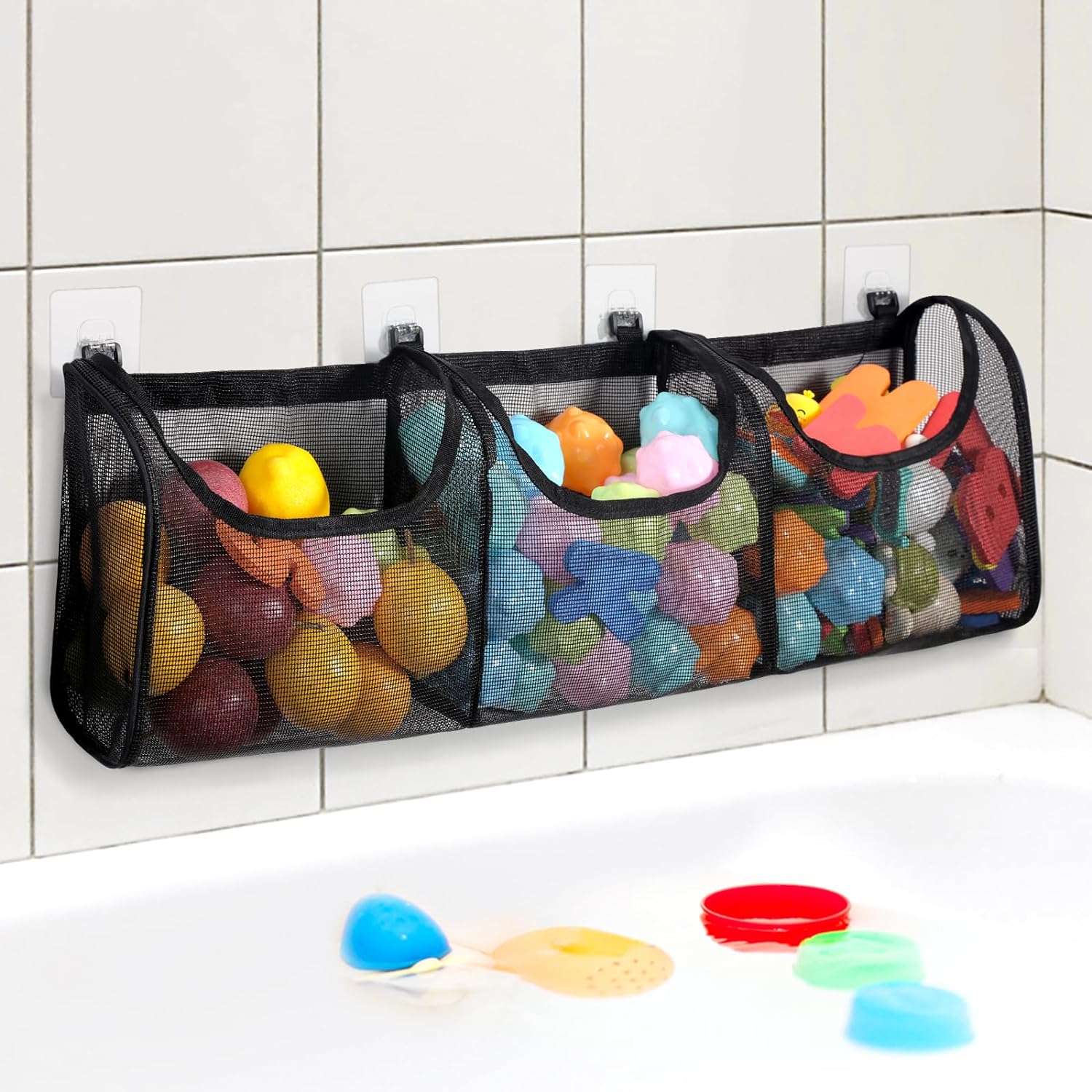 Goowin 3 Compartment Bath Toy Organizer