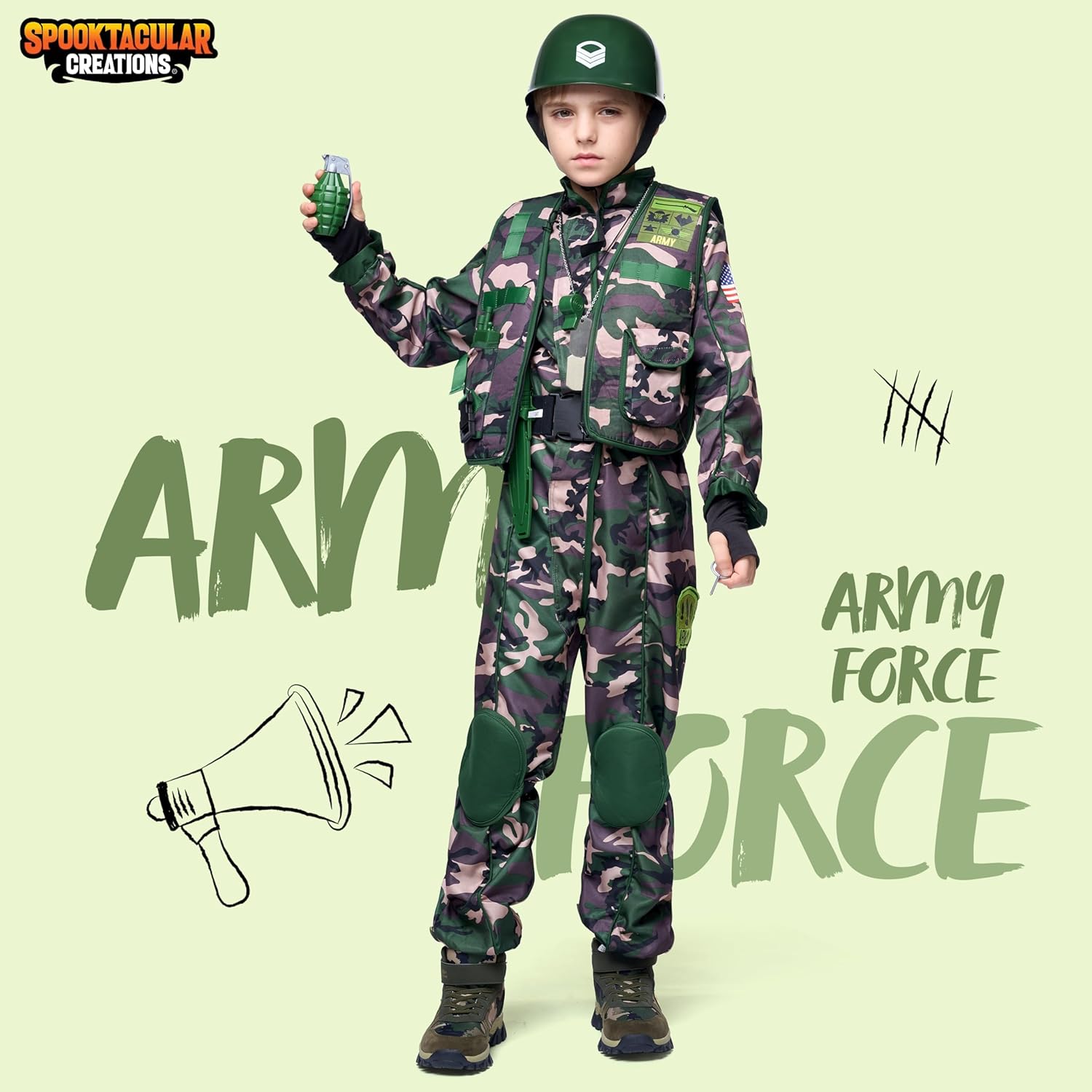 Spooktacular Creations Kids Military Costume Set 1