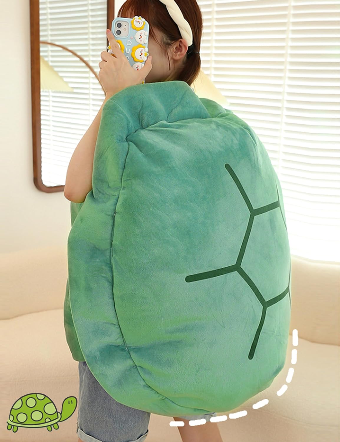 40 Inch Wearable Turtle Shell Plush Pillow for Adults