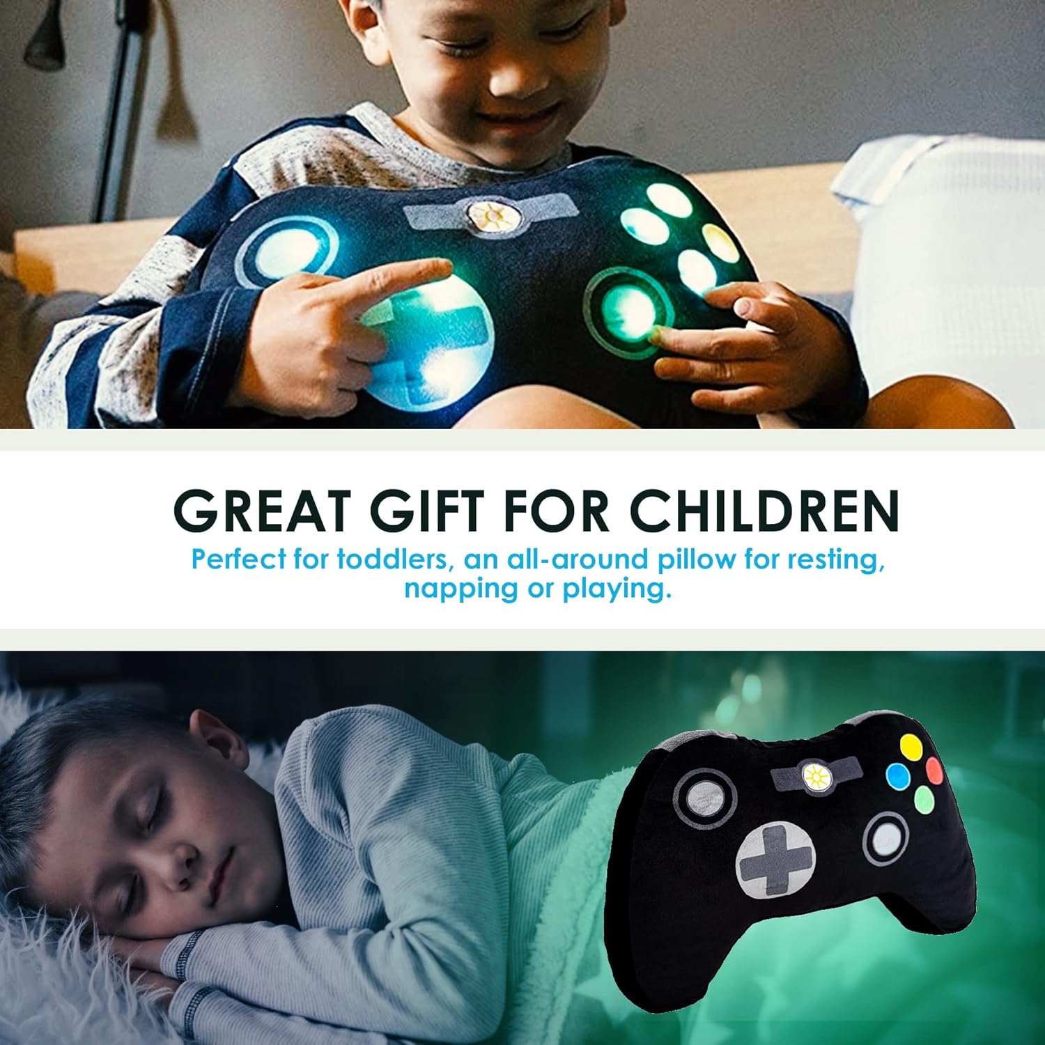 Unicorns Robots Light Up Pillow for Kids