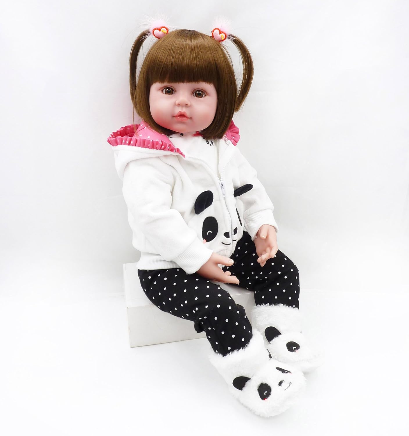 Pedolltree Reborn Baby Girl 22 Inch Panda Costume Set