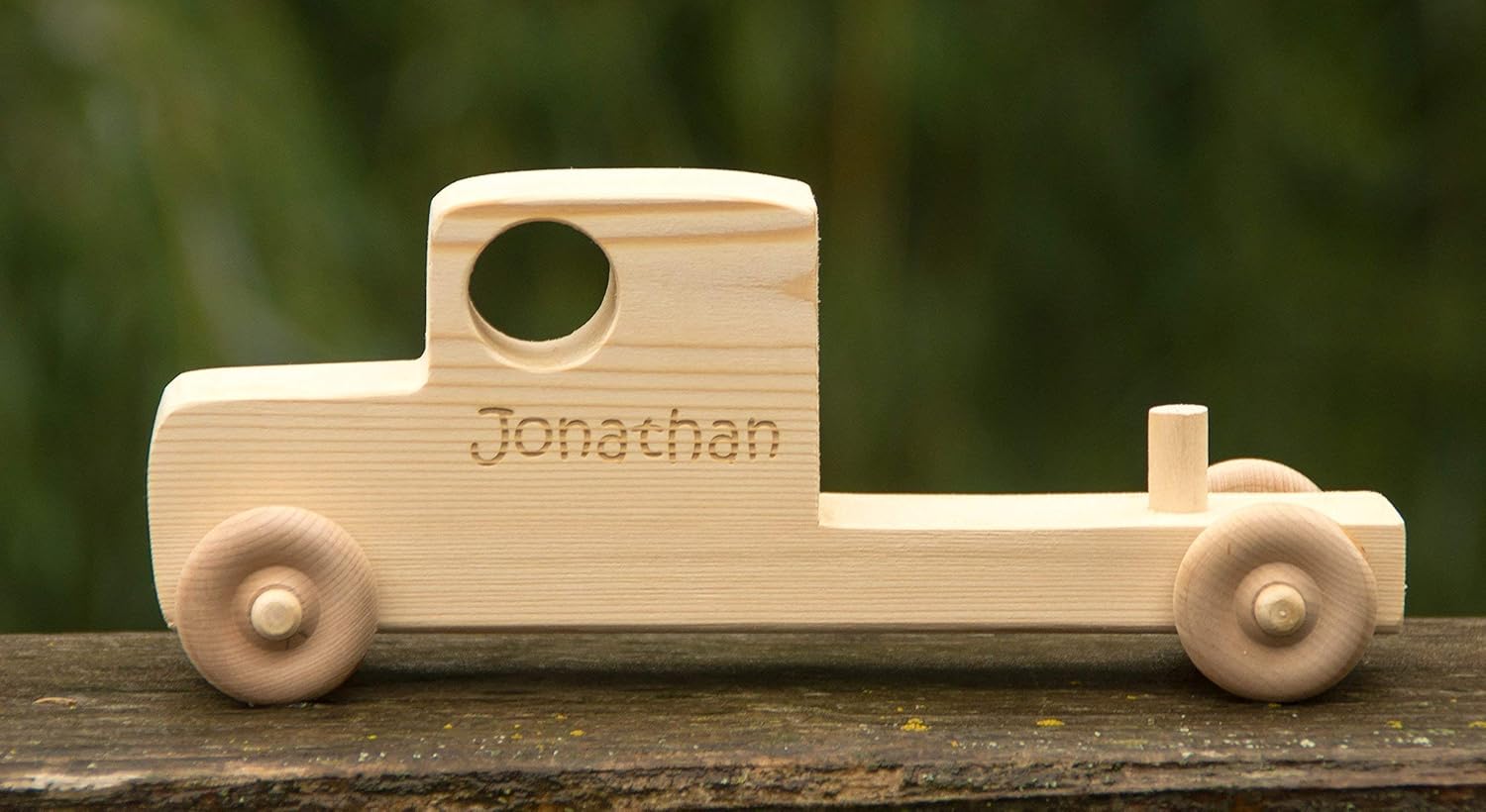 Little Wooden Wonders Wooden Toy Truck with Cars