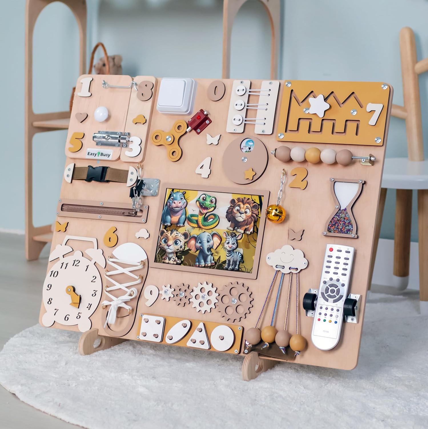 Safari Magnetic Busy Board L for Toddlers