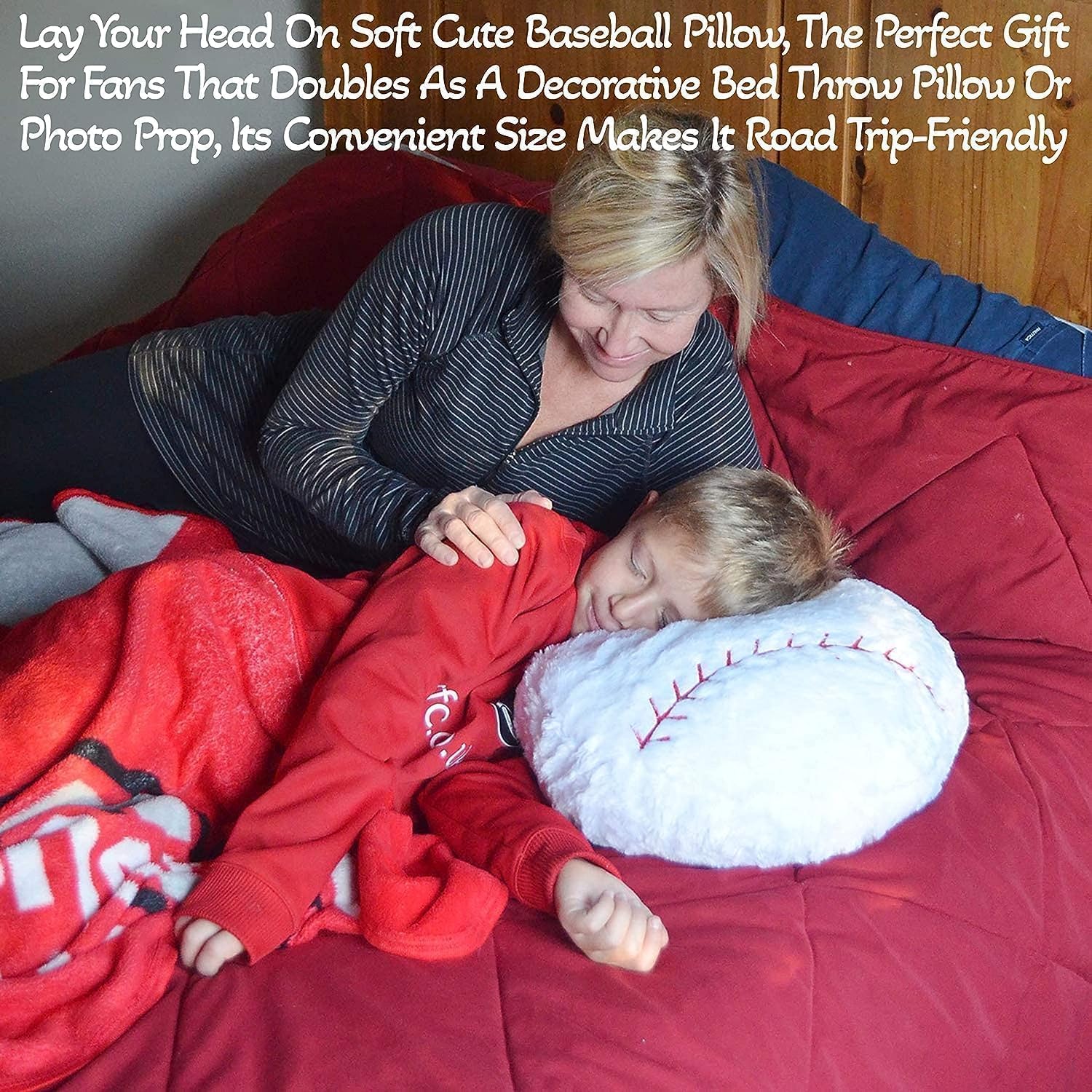 CatchStar Baseball Plush Pillow for Boys 8-12